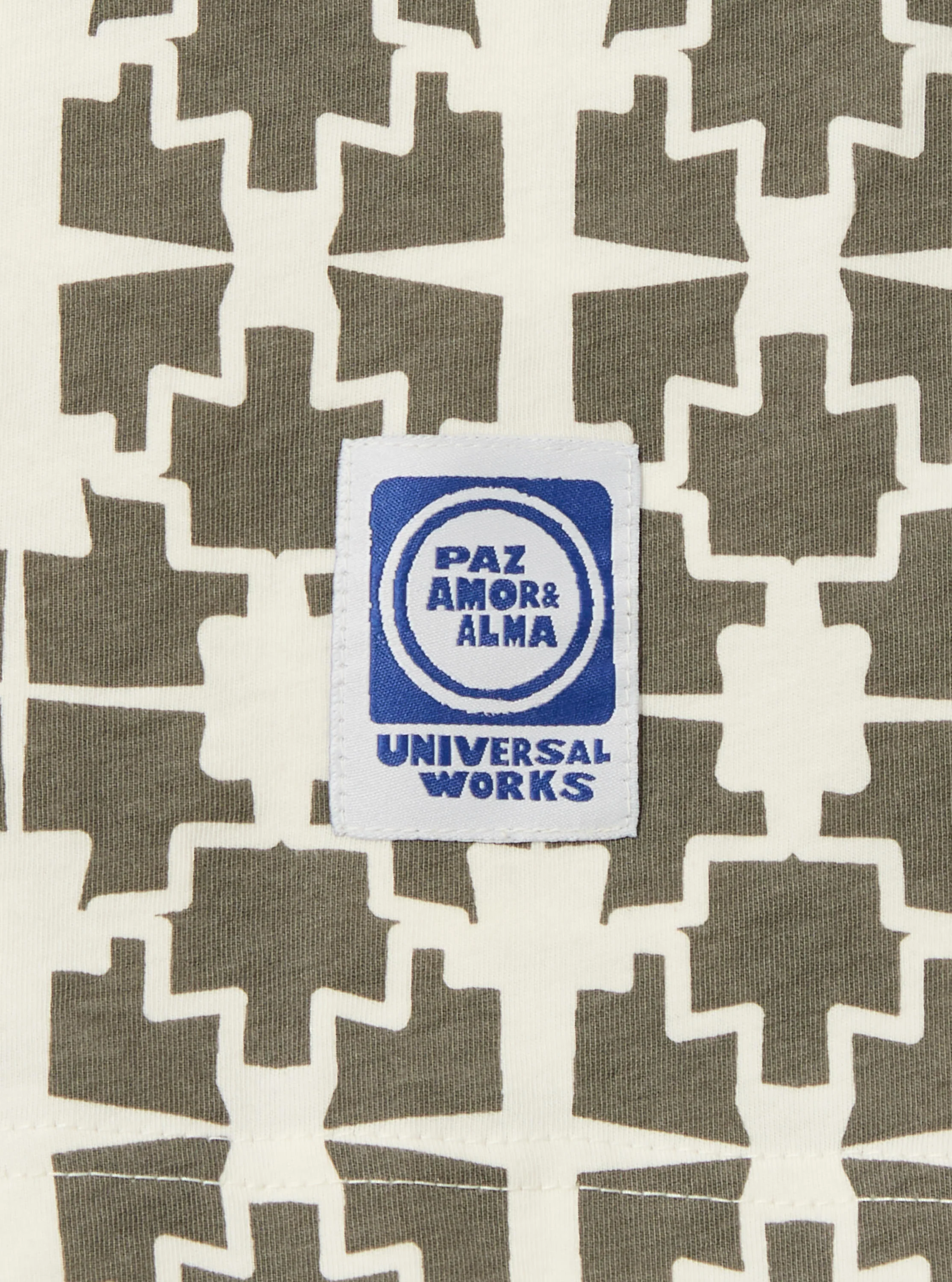 Ecru/Mud Mitla Print Jersey Newlyn Polo - Image 7