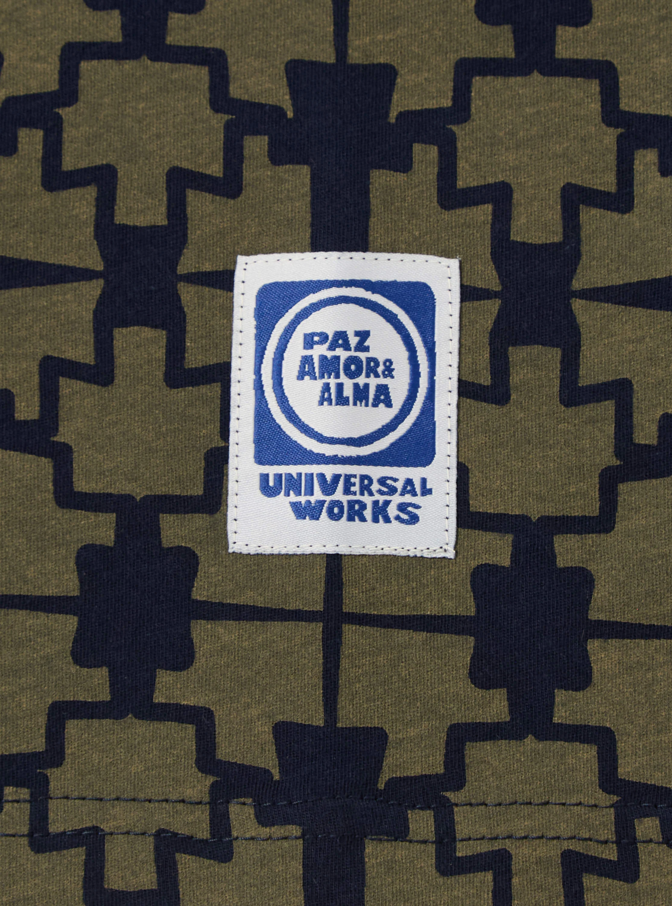 Navy/Mud Mitla Print Jersey Newlyn Polo - Image 7