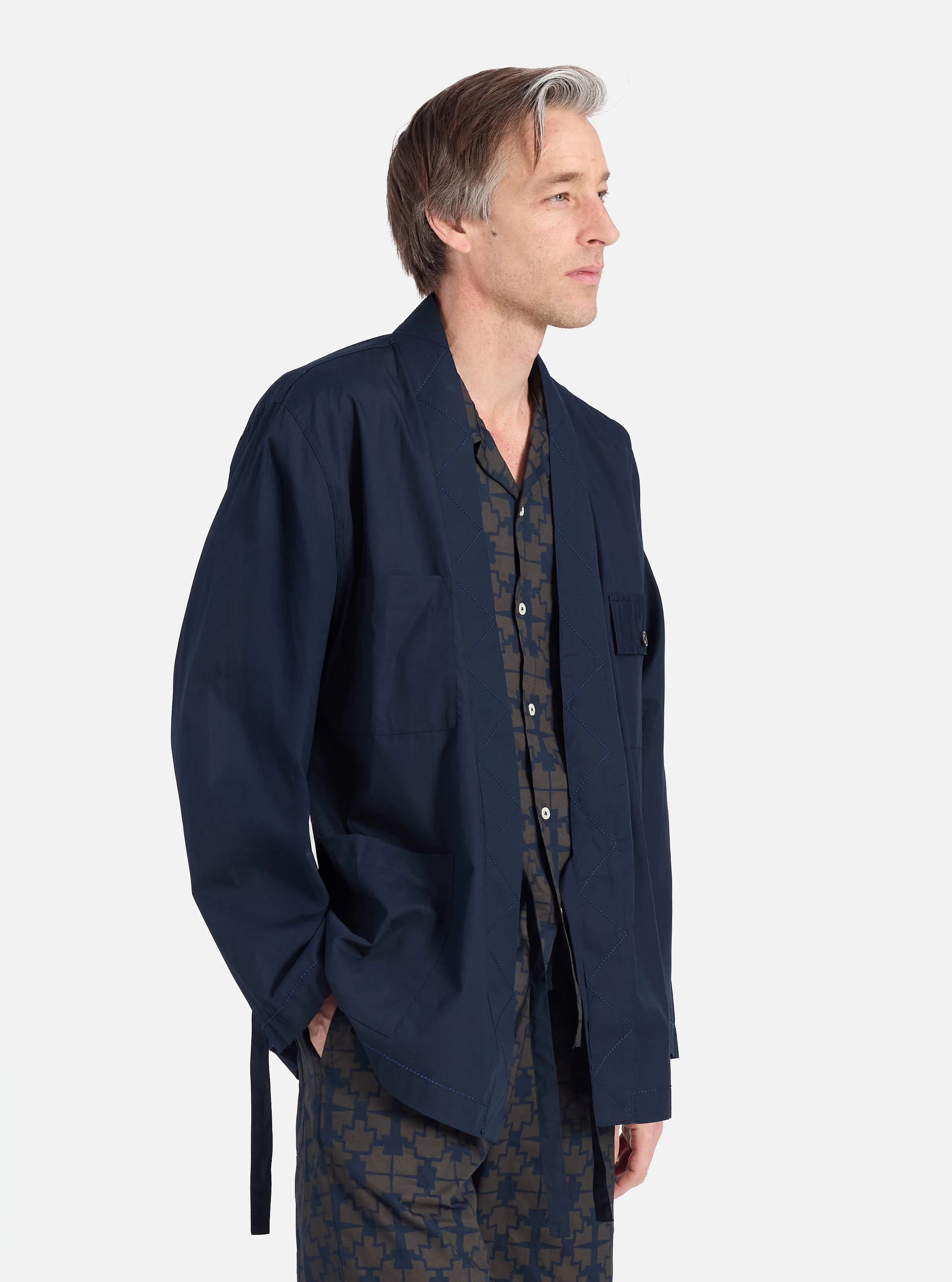 Navy Broadcloth Osaka Work Jacket - Image 2