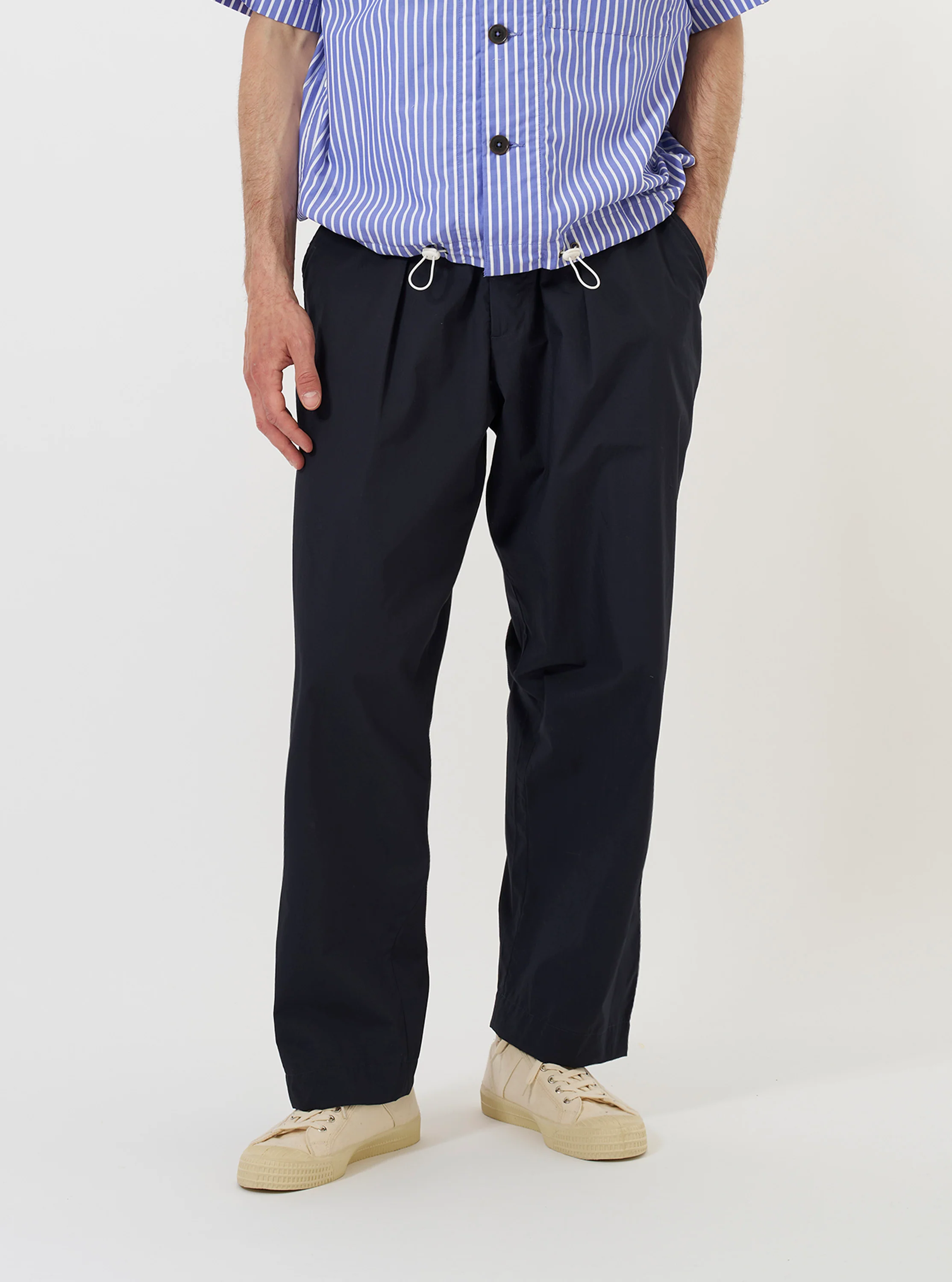 Navy Broadcloth Oxford Pant - Image 2