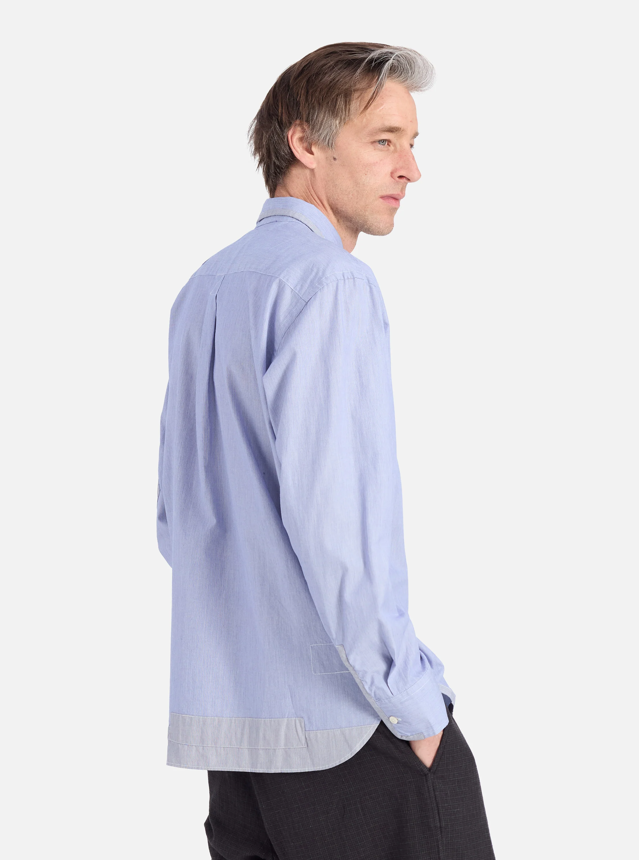 Mixed Blue Mixed Classics Patched Lazy Day Shirt - Image 3