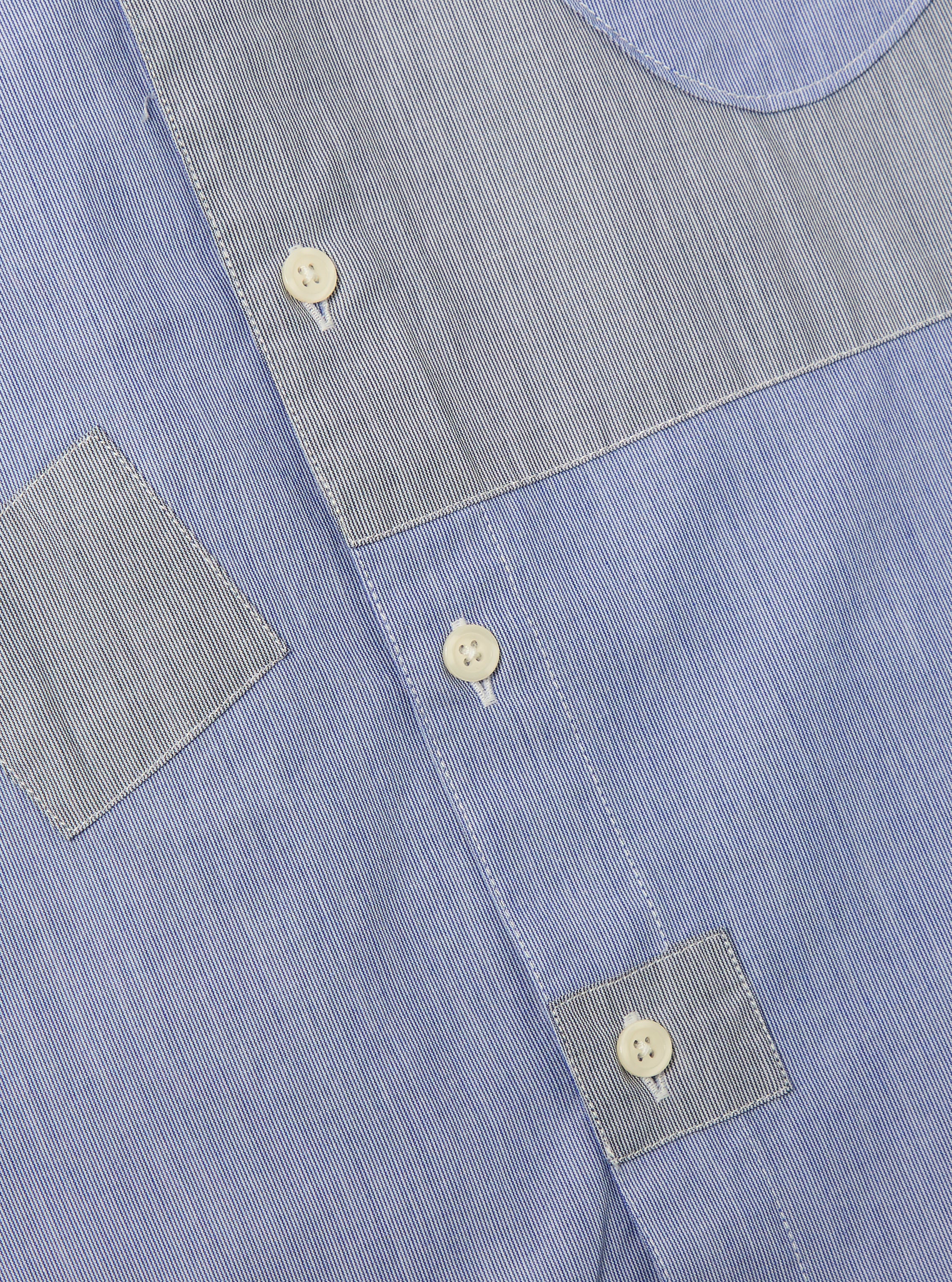 Mixed Blue Mixed Classics Patched Lazy Day Shirt - Image 7