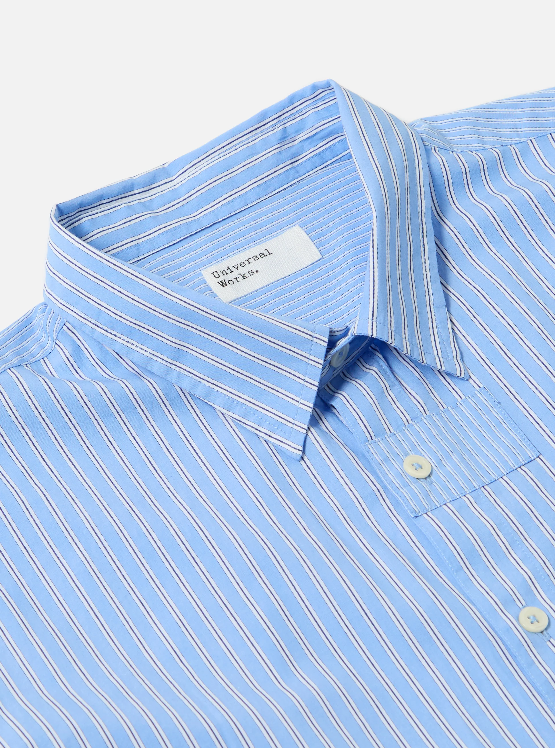 Blue Vila Stripes Patched Shirt - Image 5