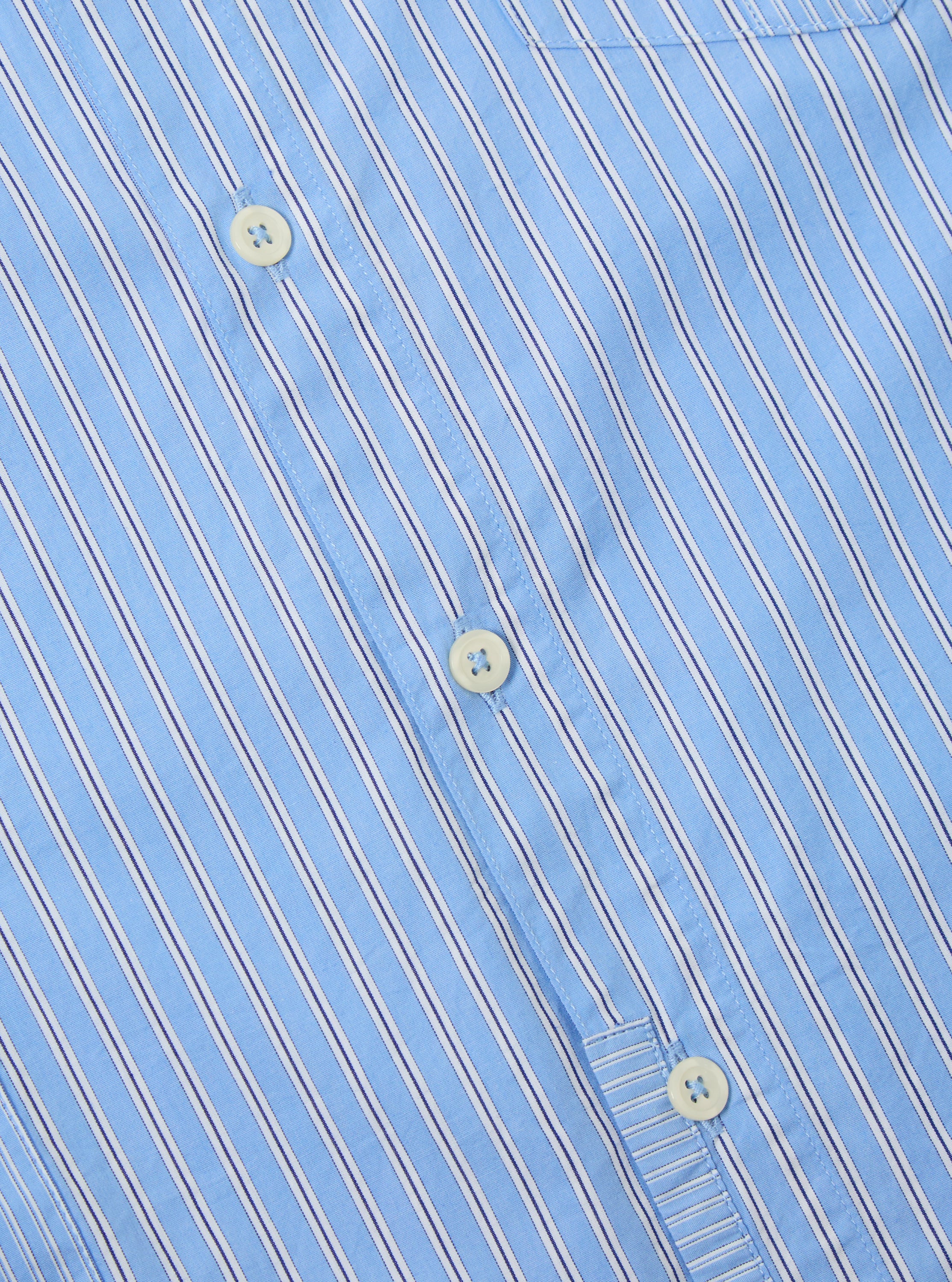Blue Vila Stripes Patched Shirt - Image 7