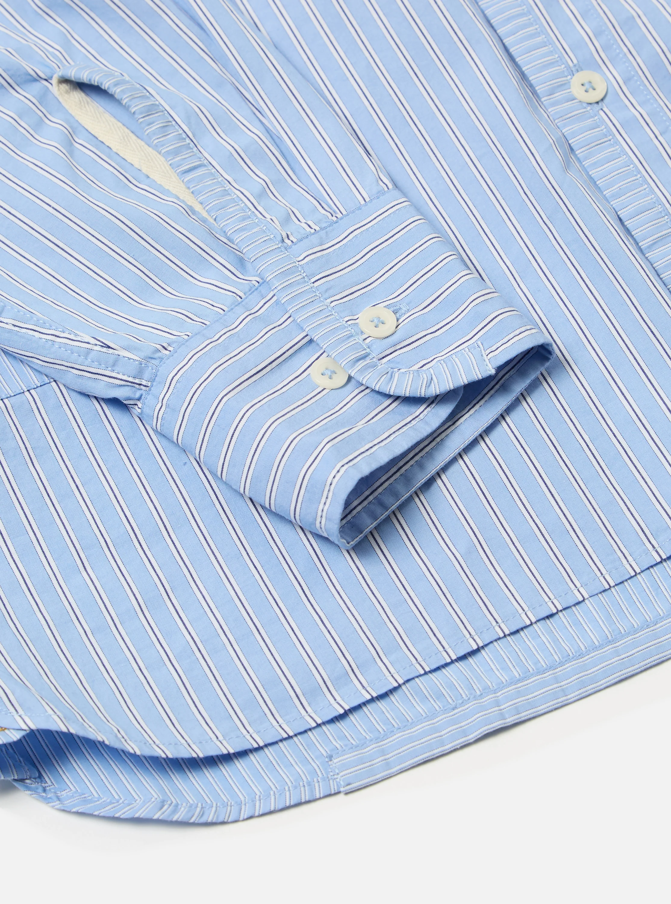 Blue Vila Stripes Patched Shirt - Image 8