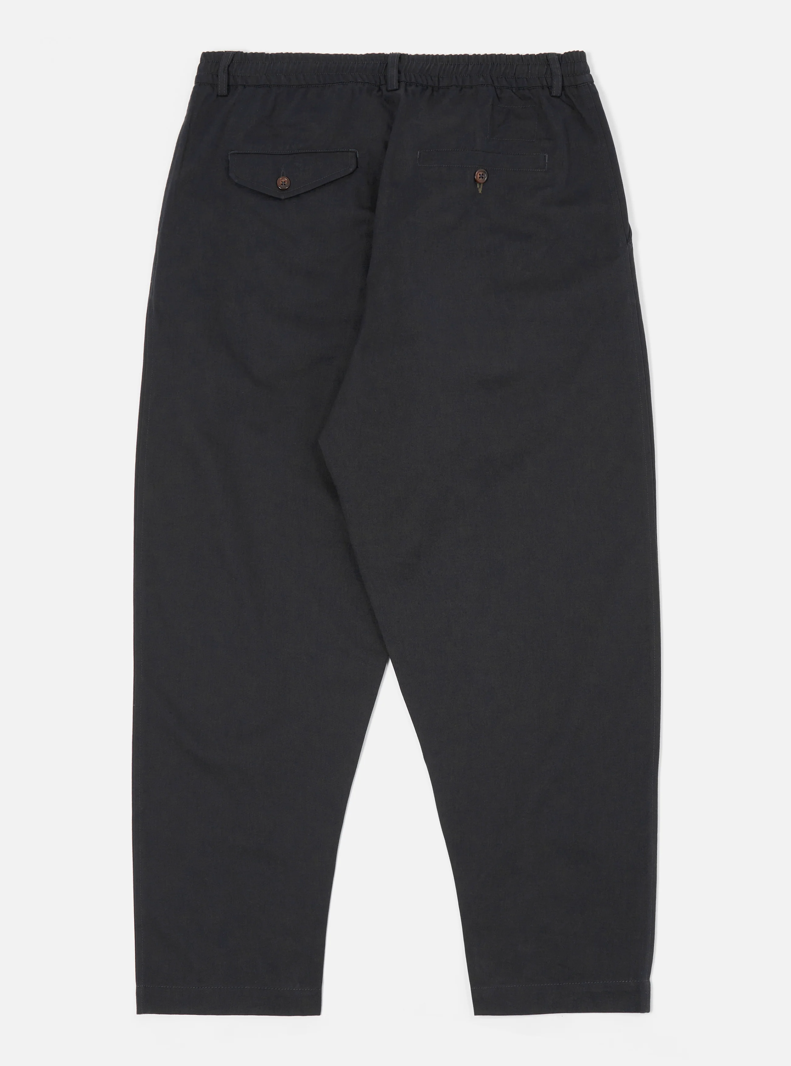 Black Twill Pleated Track Pant - Image 3