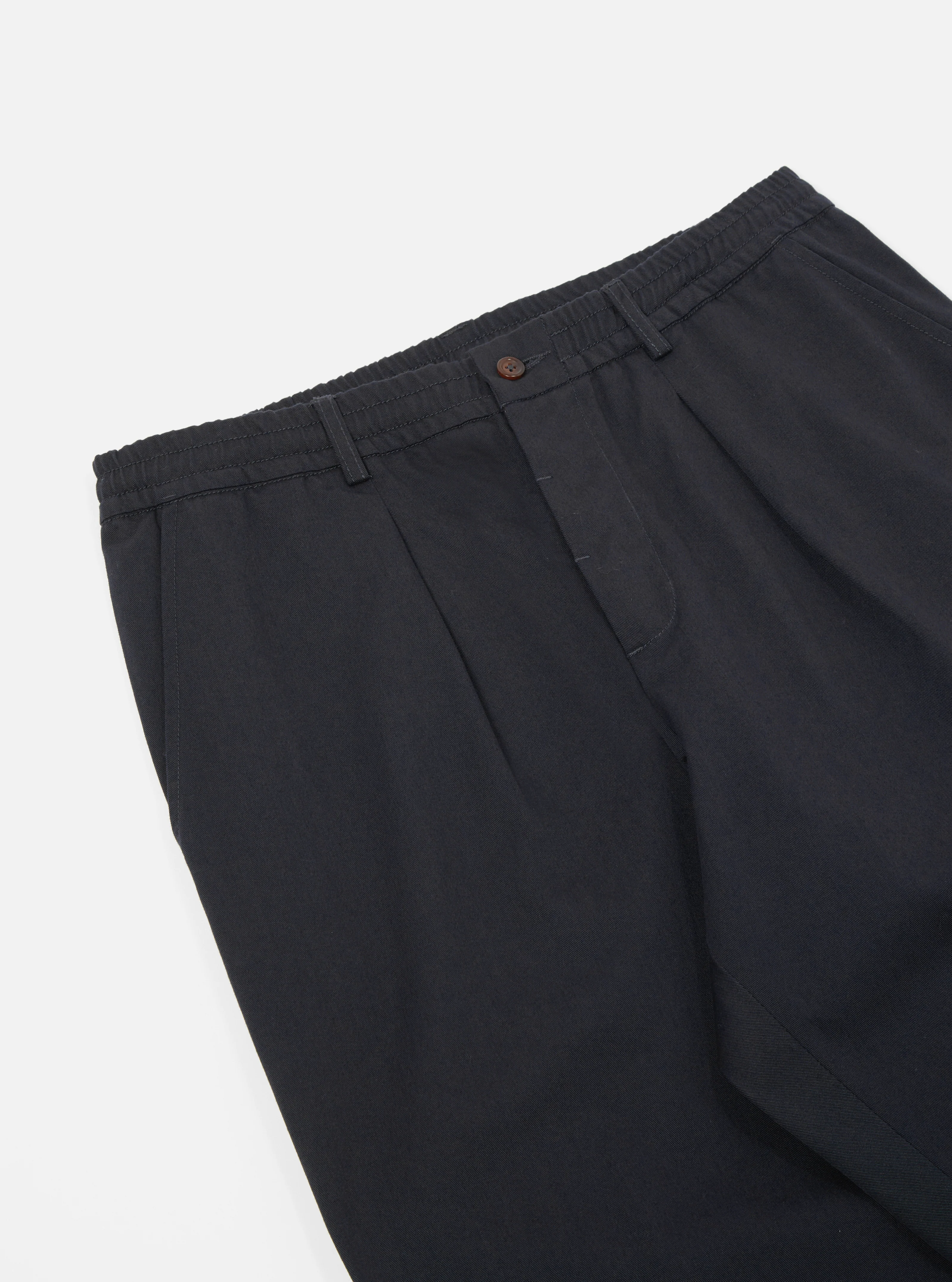 Black Twill Pleated Track Pant - Image 4