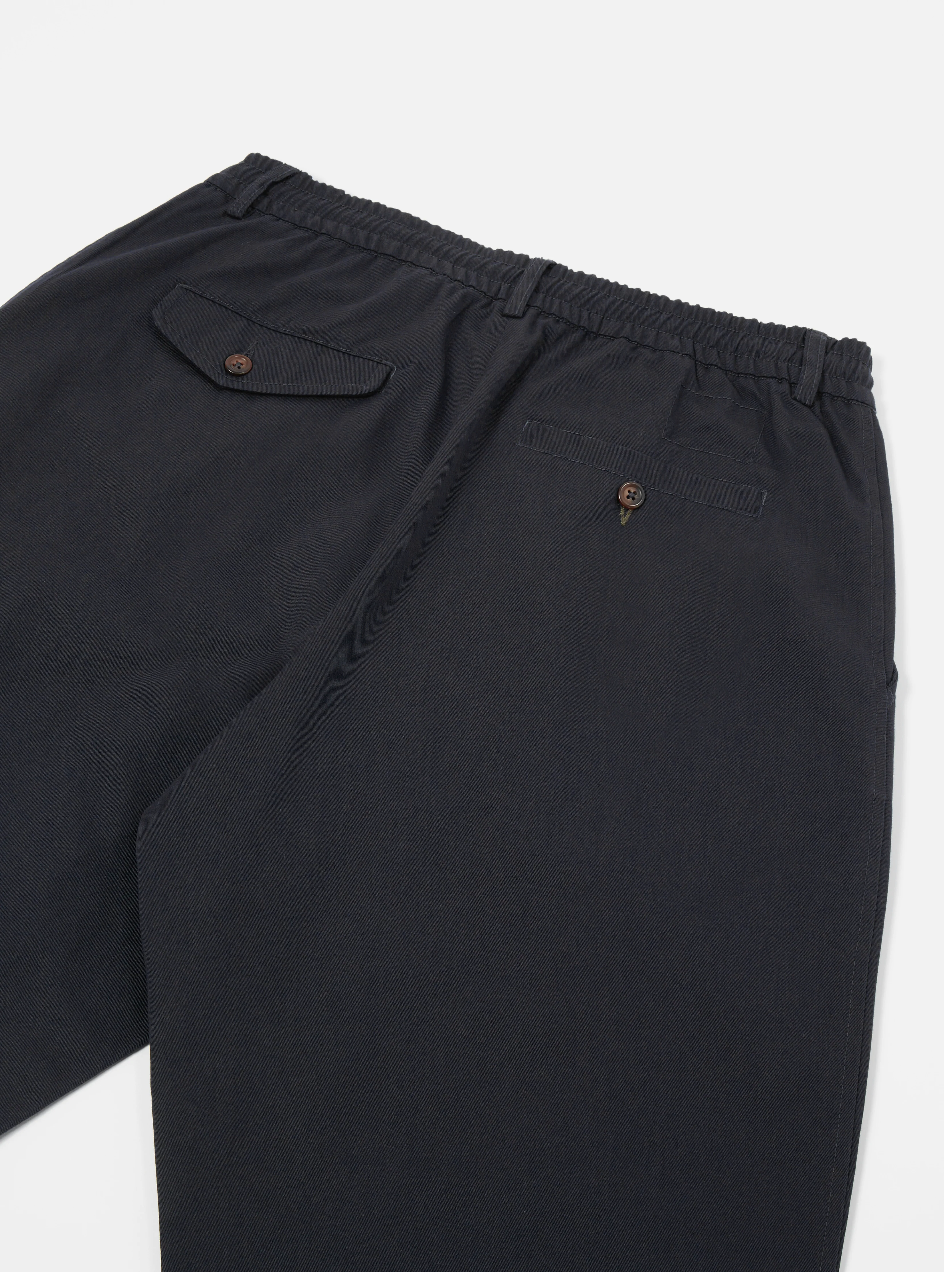 Black Twill Pleated Track Pant - Image 5