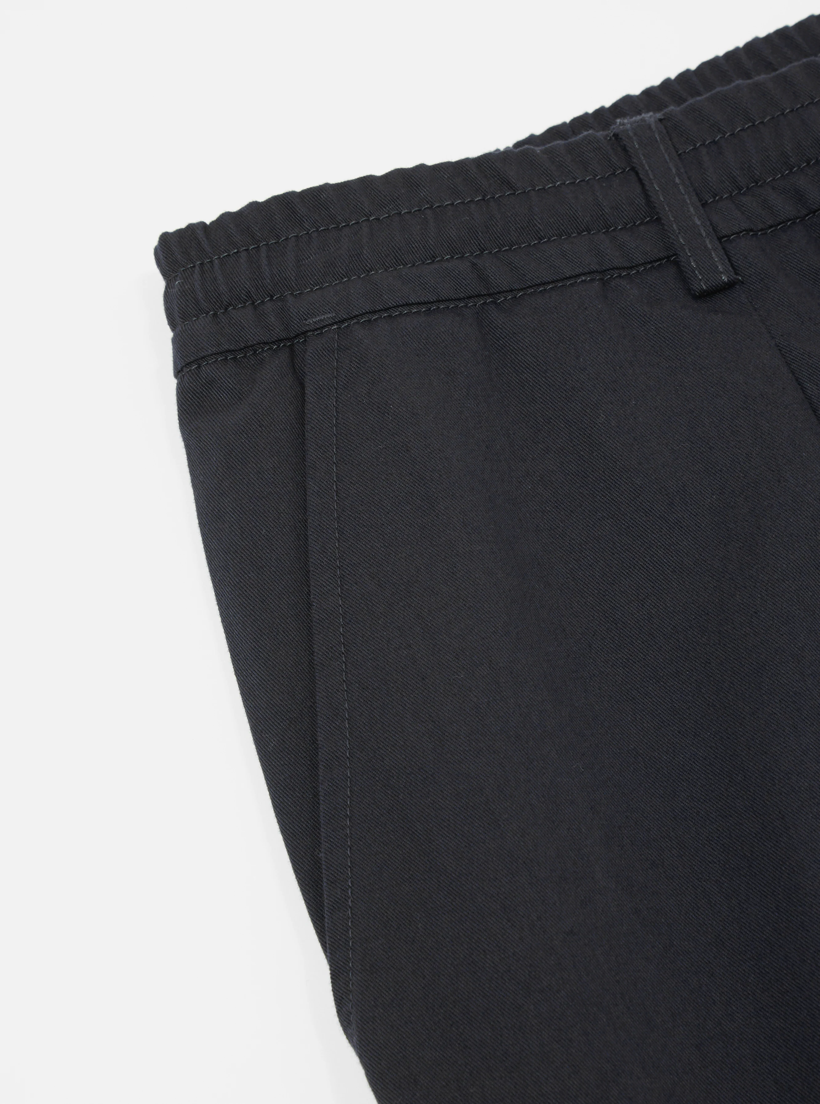 Black Twill Pleated Track Pant - Image 6