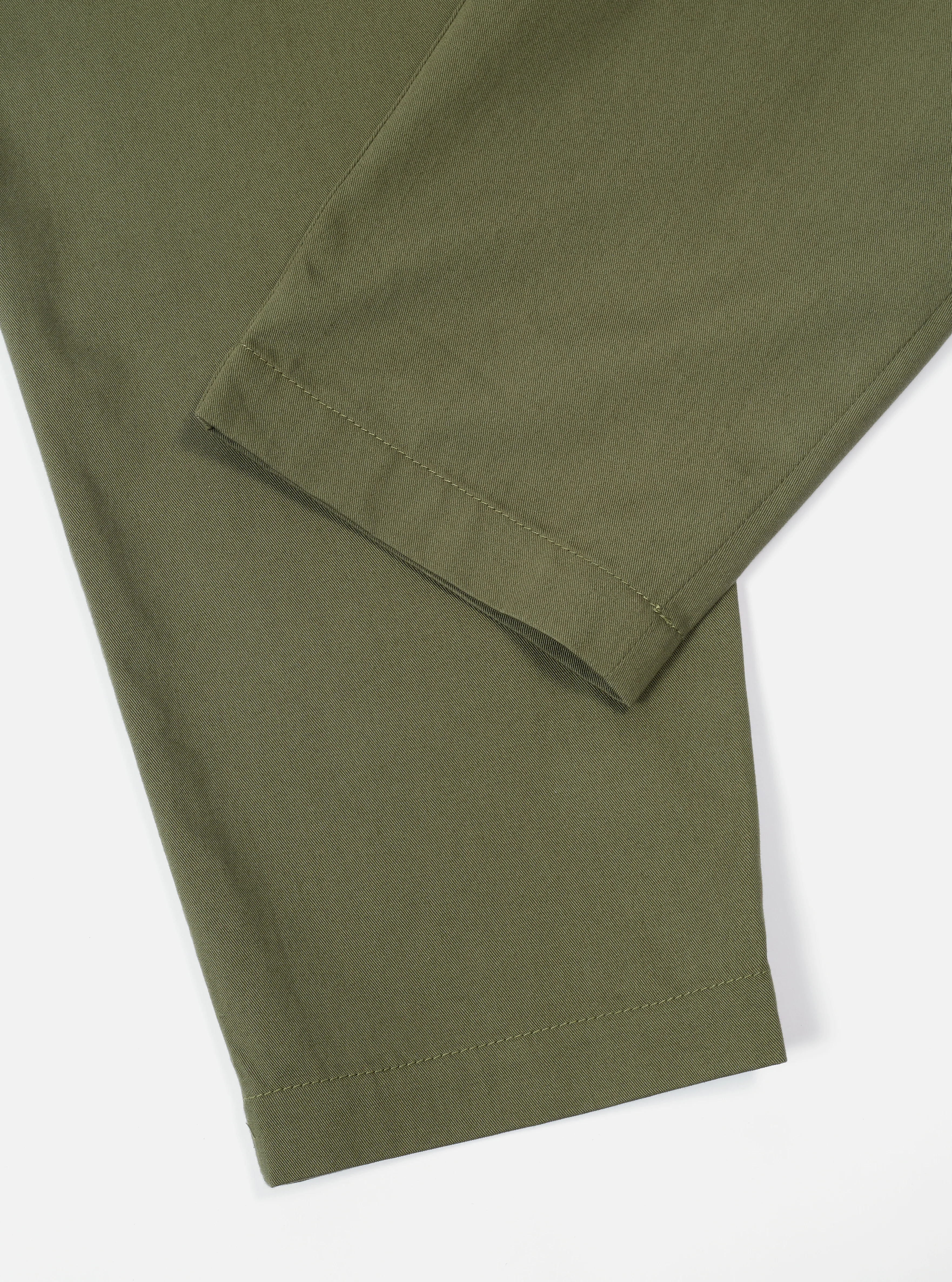 Light Olive Twill Pleated Track Pant - Image 8