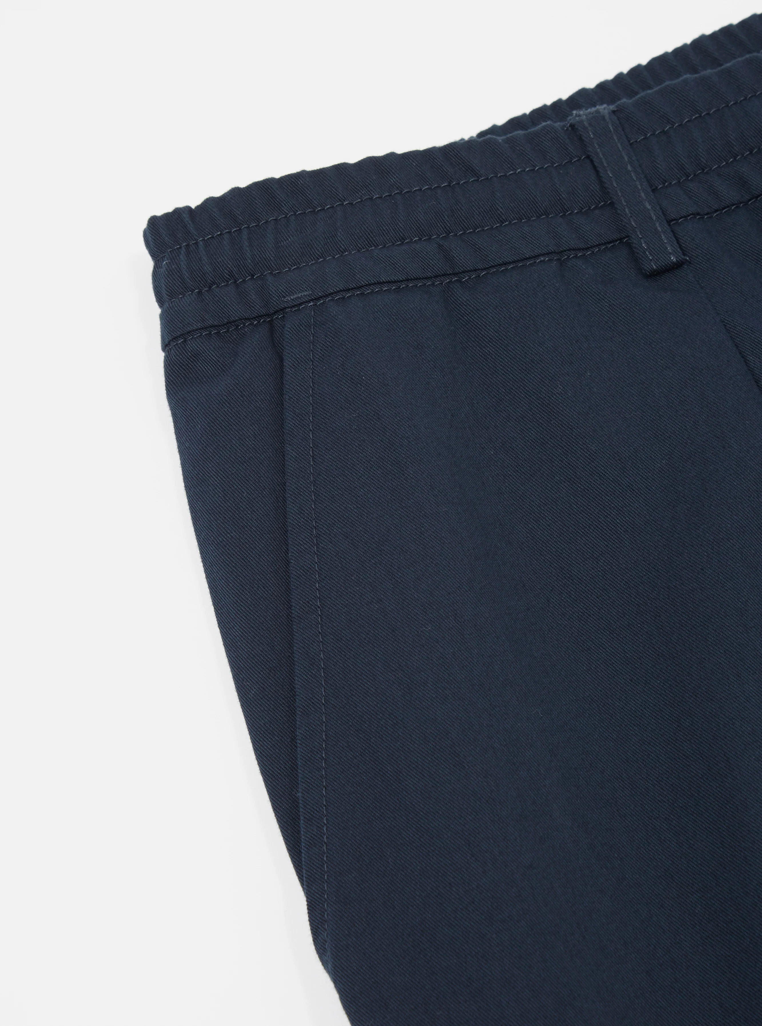 Navy Twill Pleated Track Pant - Image 6