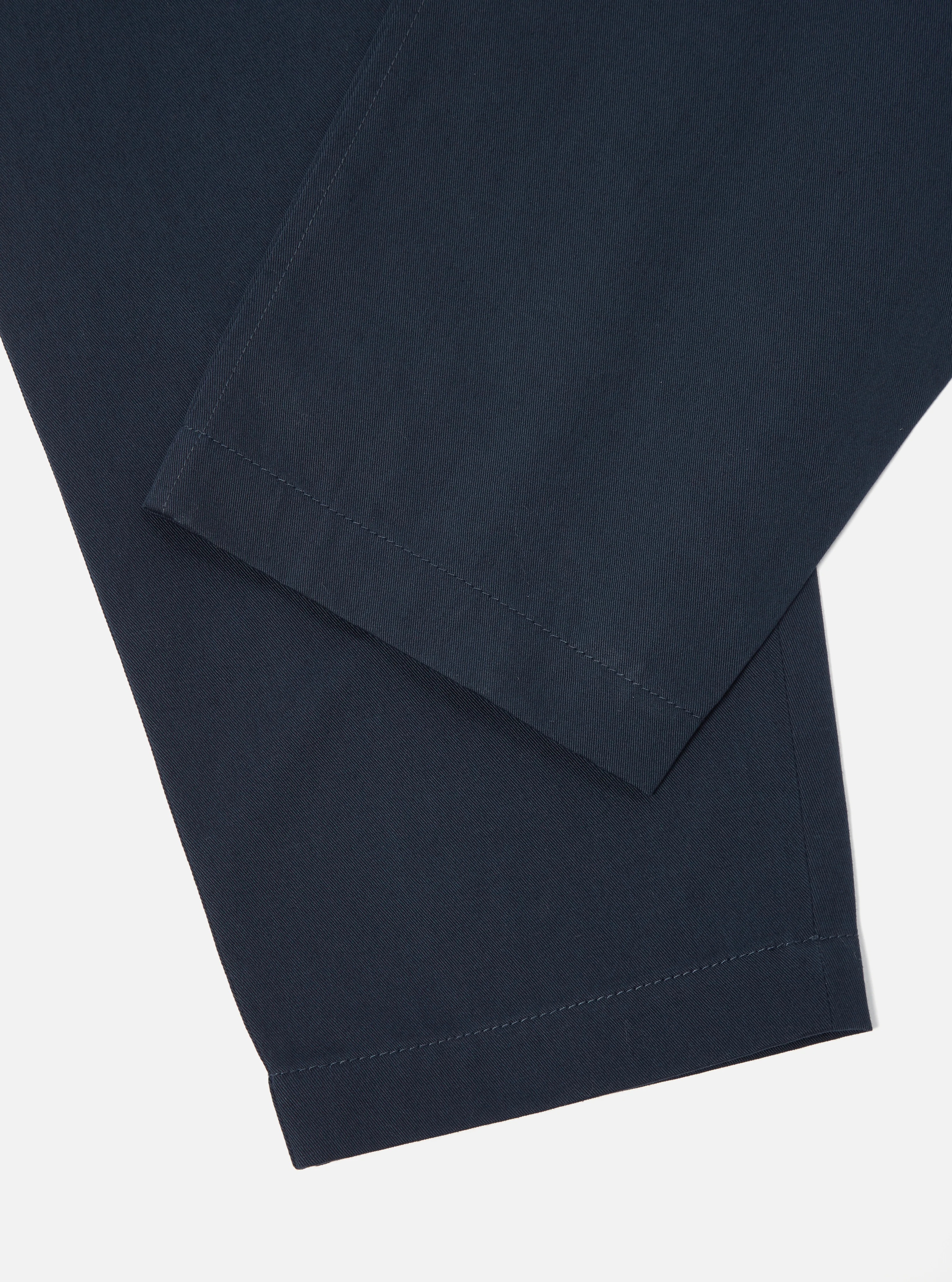 Navy Twill Pleated Track Pant - Image 7