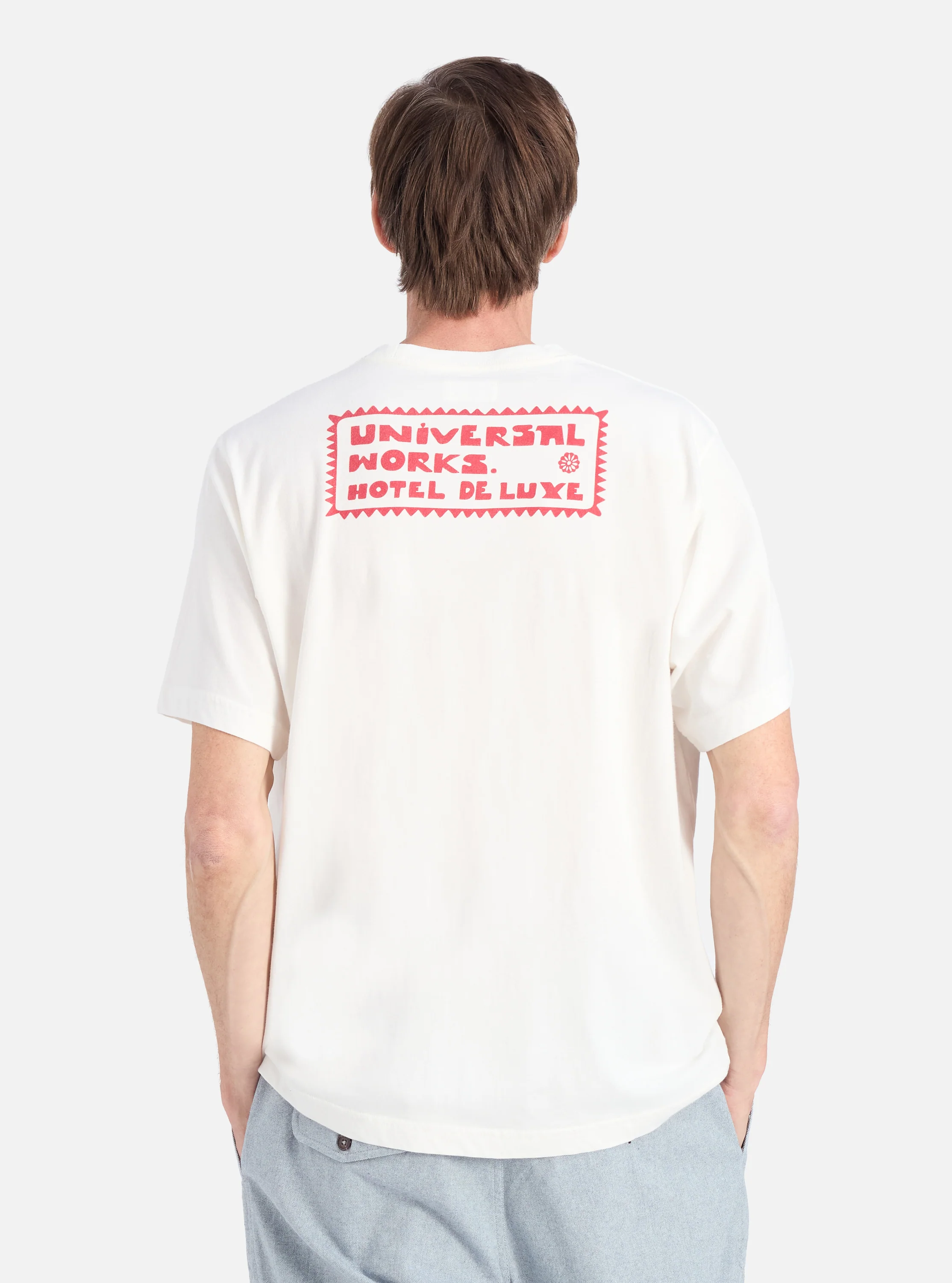 Ecru/Red Single Jersey Pickup Print Tee - Image 3