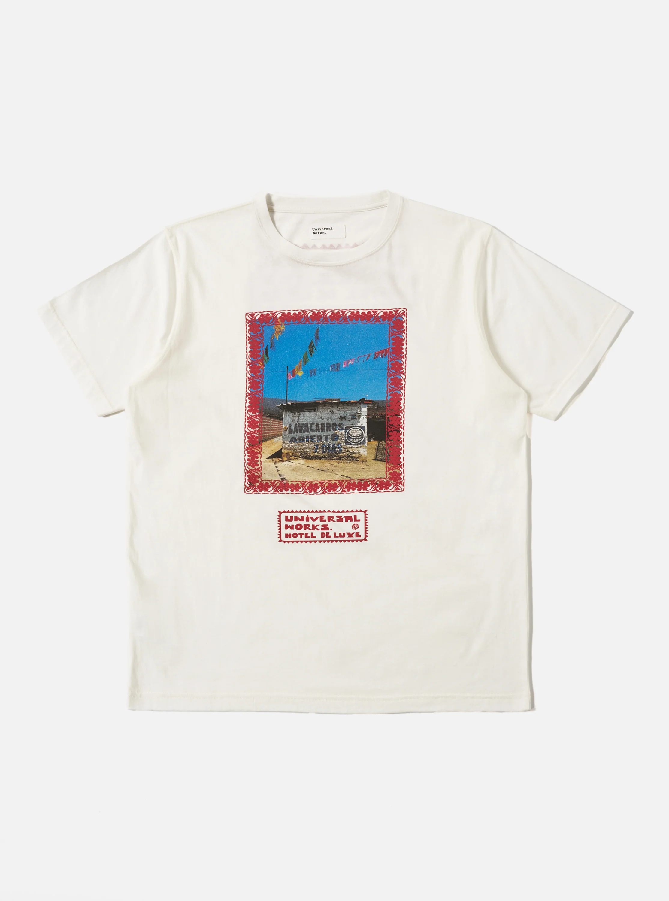 Ecru/Red Single Jersey Pickup Print Tee - Image 4