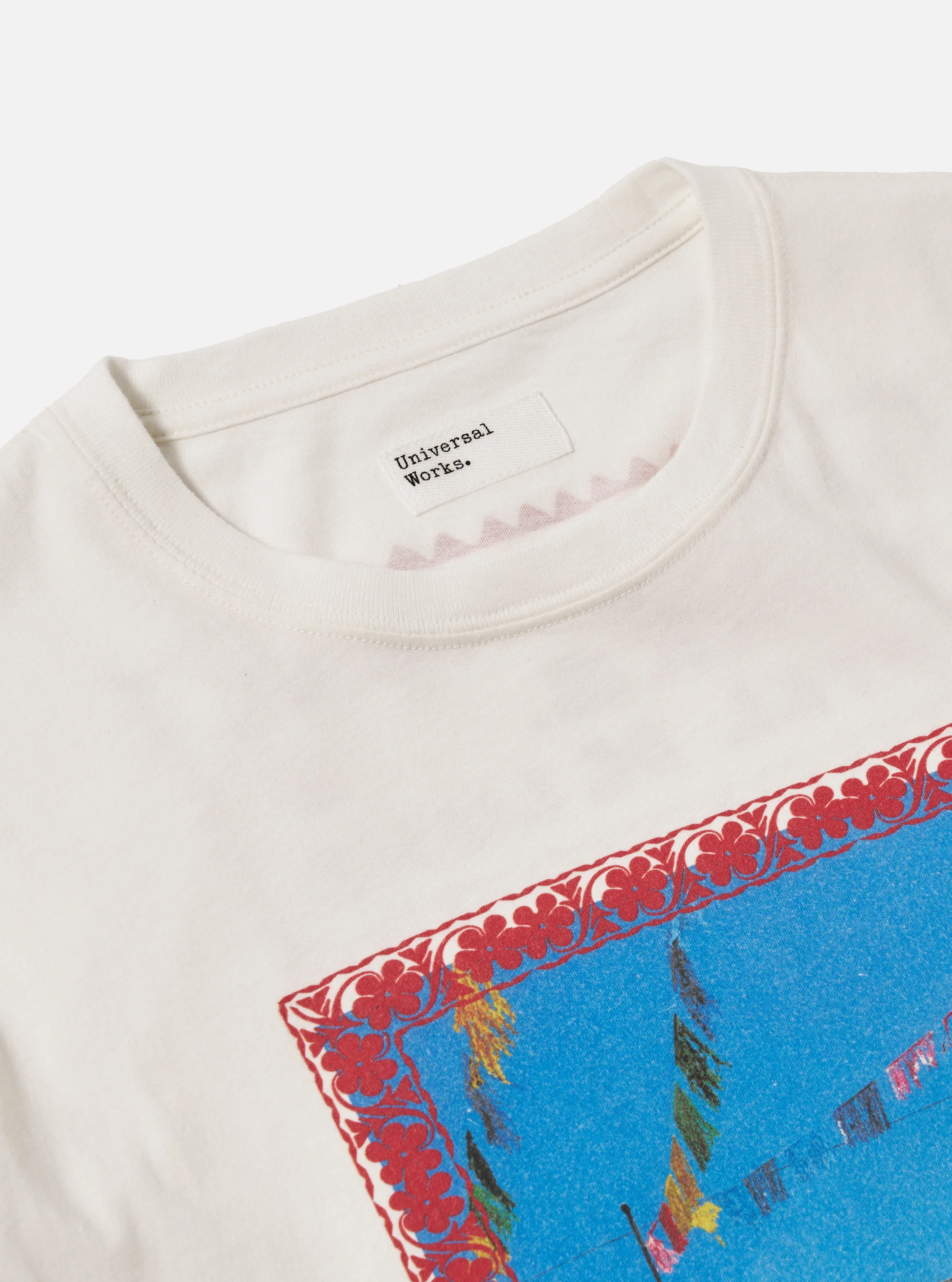 Ecru/Red Single Jersey Pickup Print Tee - Image 6