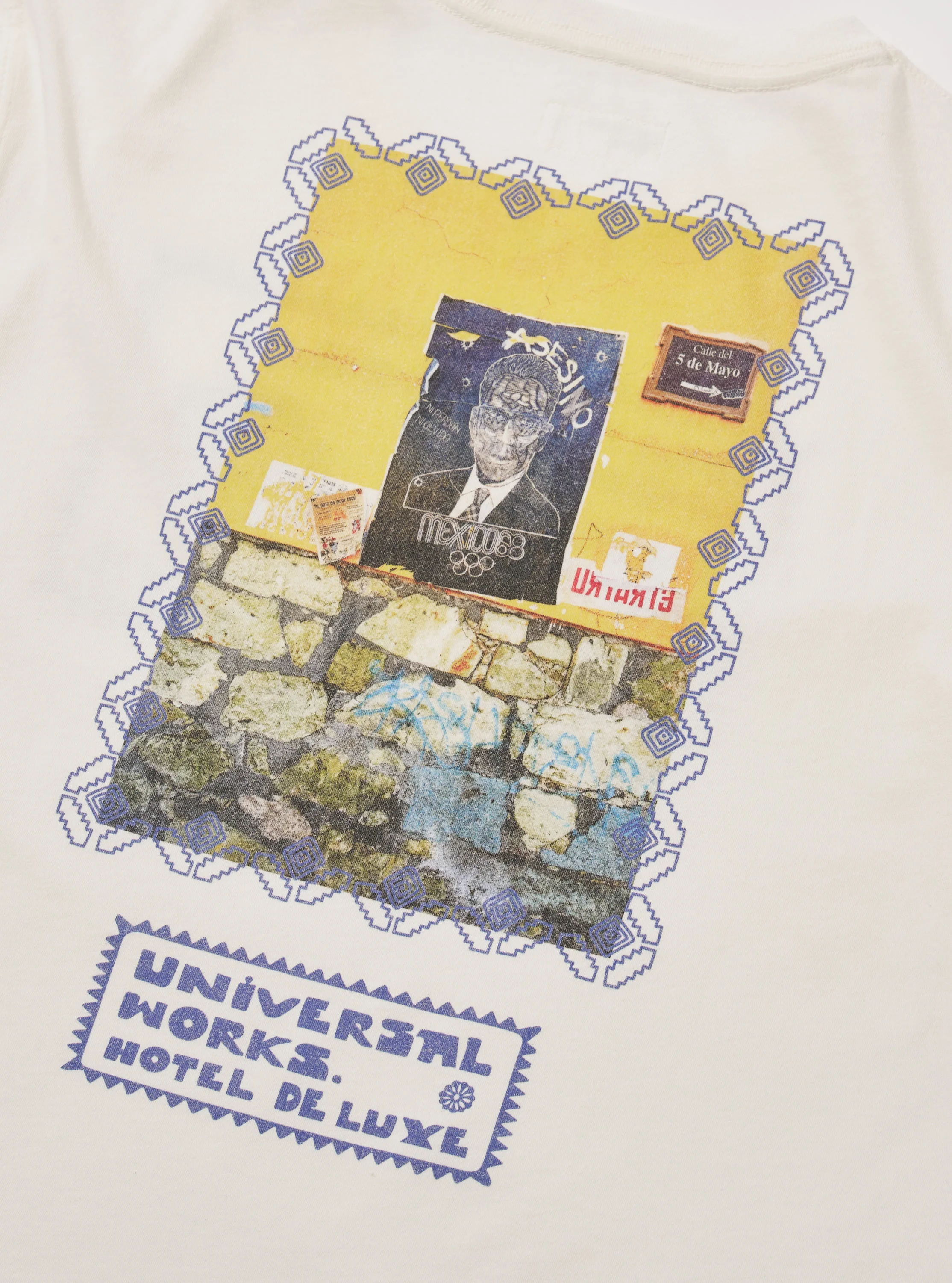 Ecru/Yellow Single Jersey Pickup Print Tee - Image 8