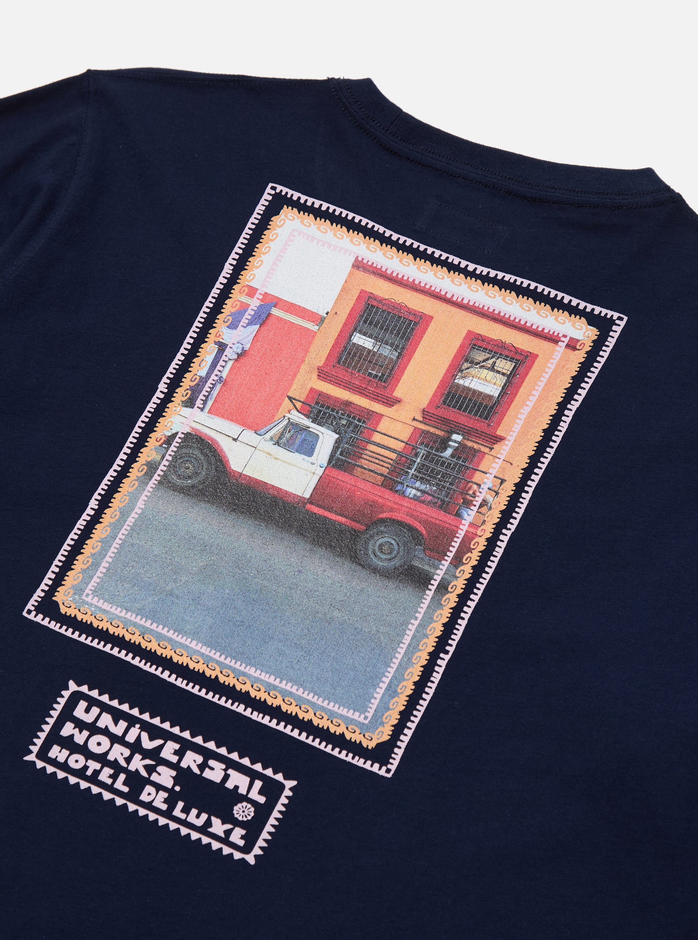 Navy/Pink Single Jersey Pickup Print Tee - Image 6