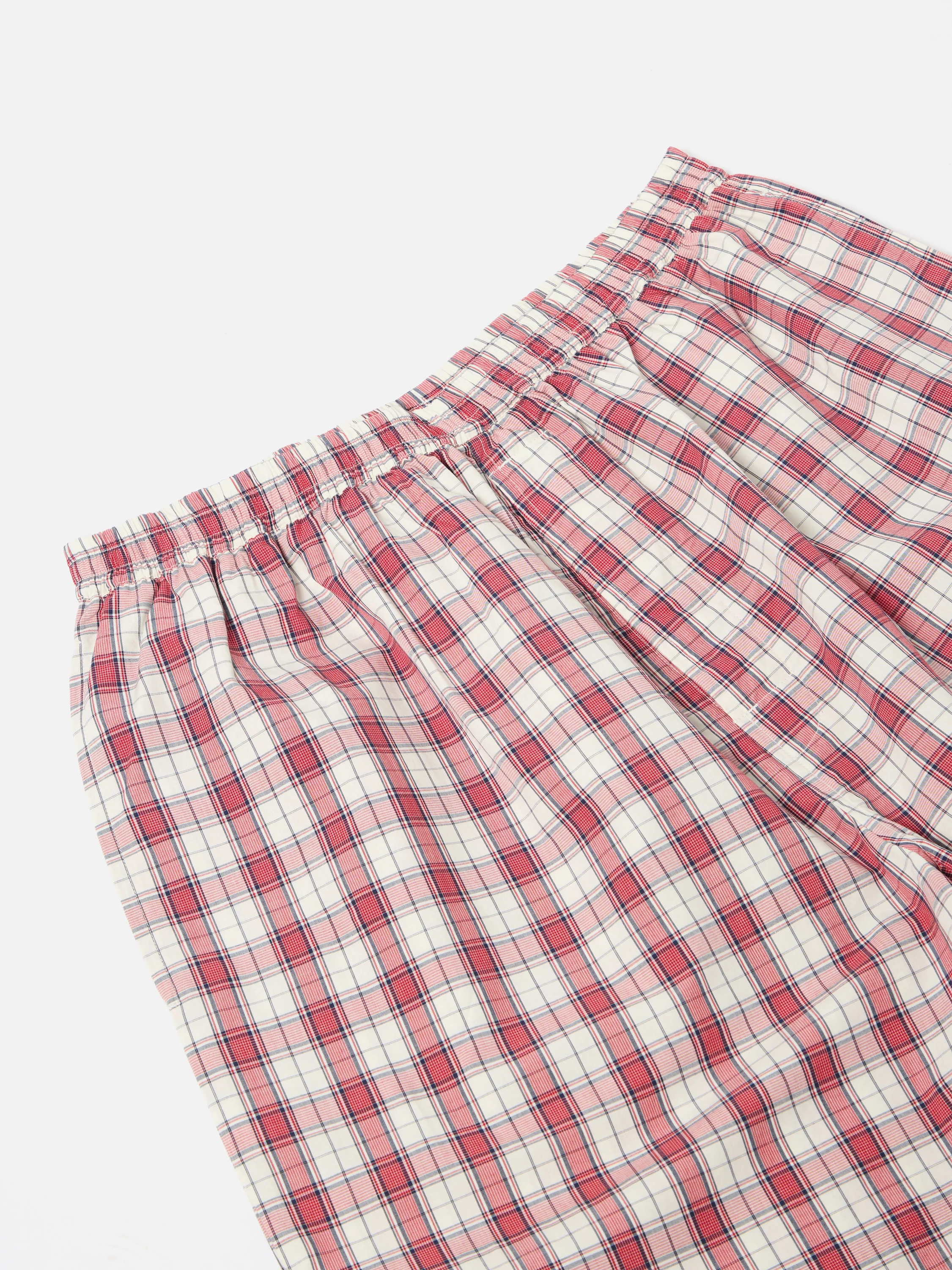 Red Cotton Check Pyjama Pant - Image 4