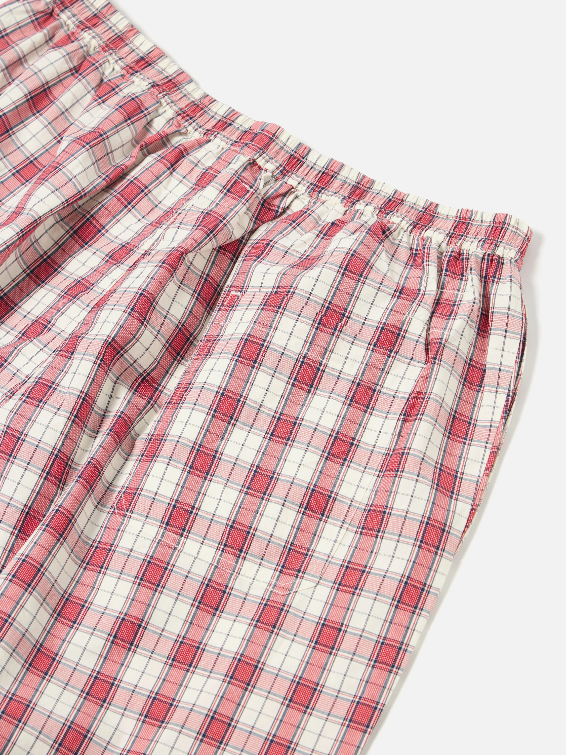 Red Cotton Check Pyjama Pant - Image 5