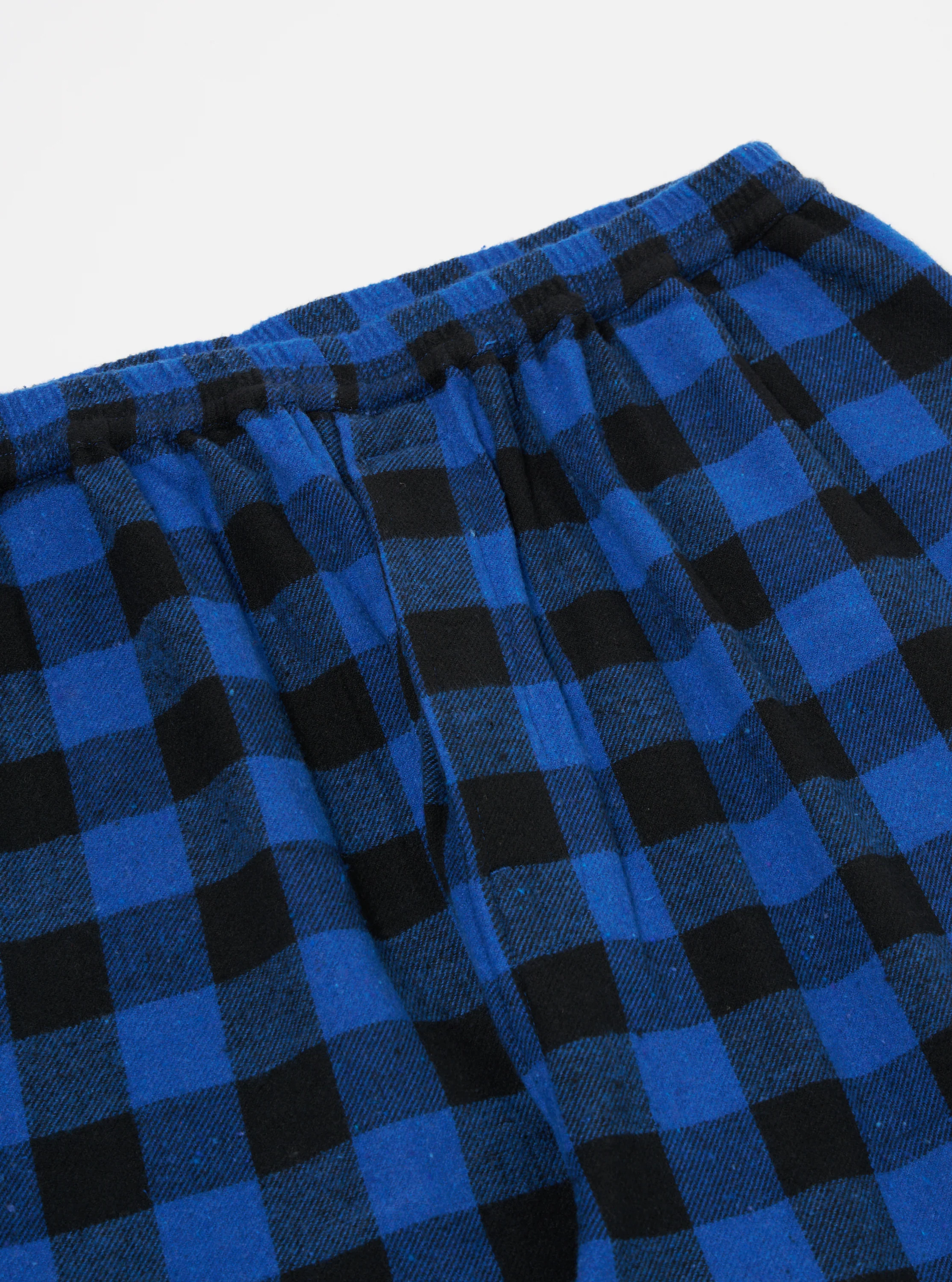 Blue Brushed Bold Gingham Pyjama Pant - Image 4