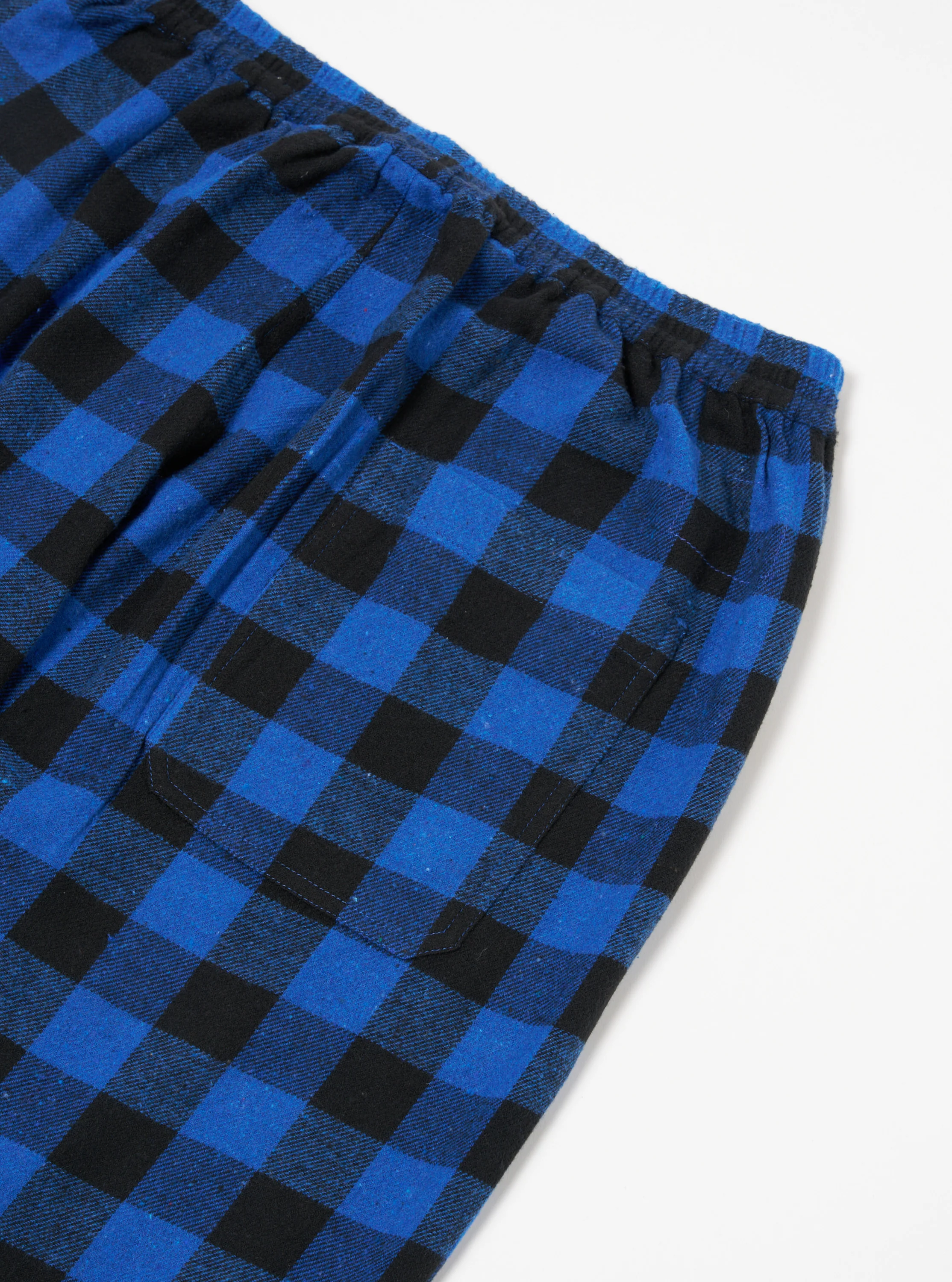 Blue Brushed Bold Gingham Pyjama Pant - Image 5