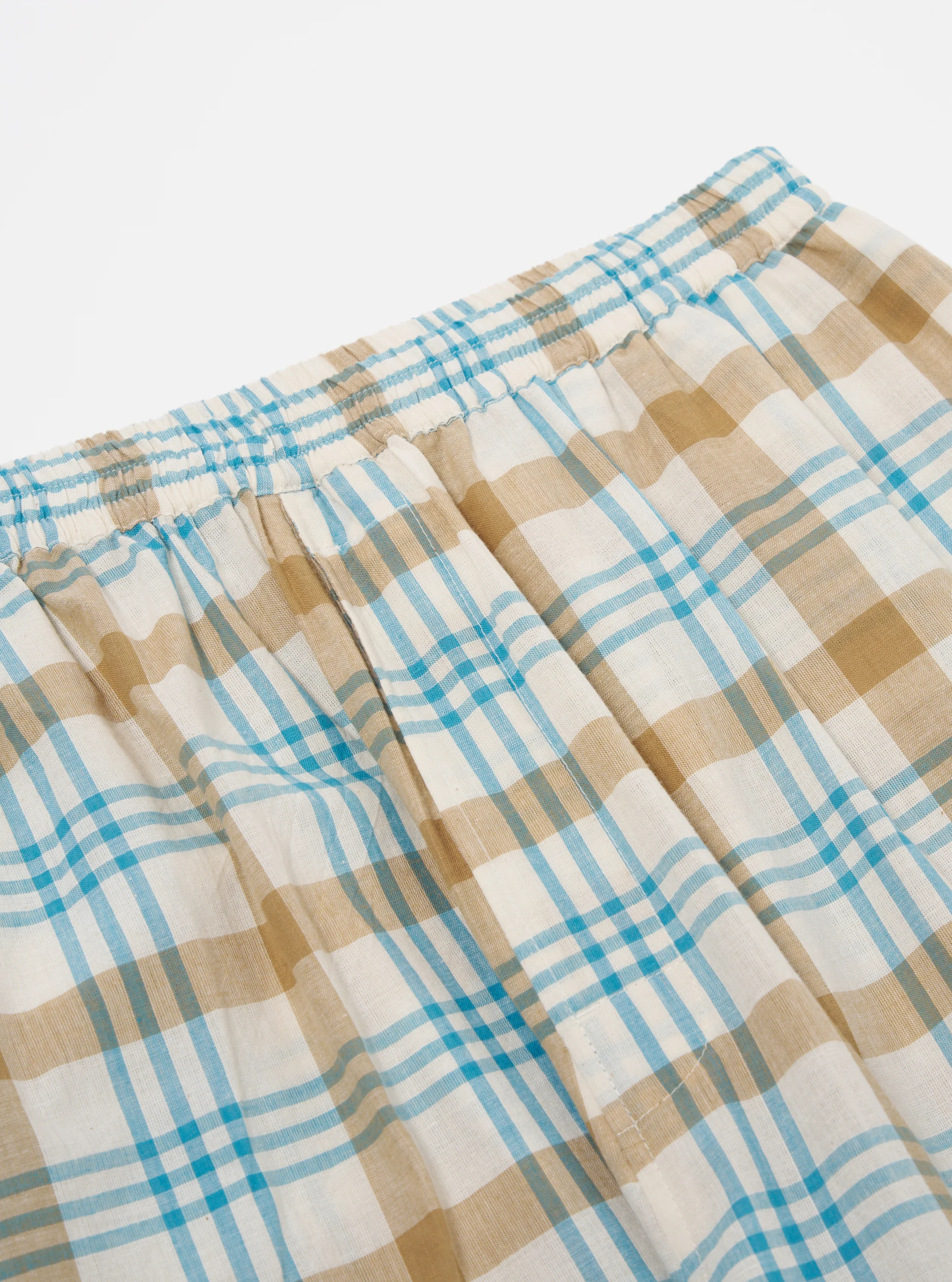 Ecru Madras Check Pyjama Pant - Image 4