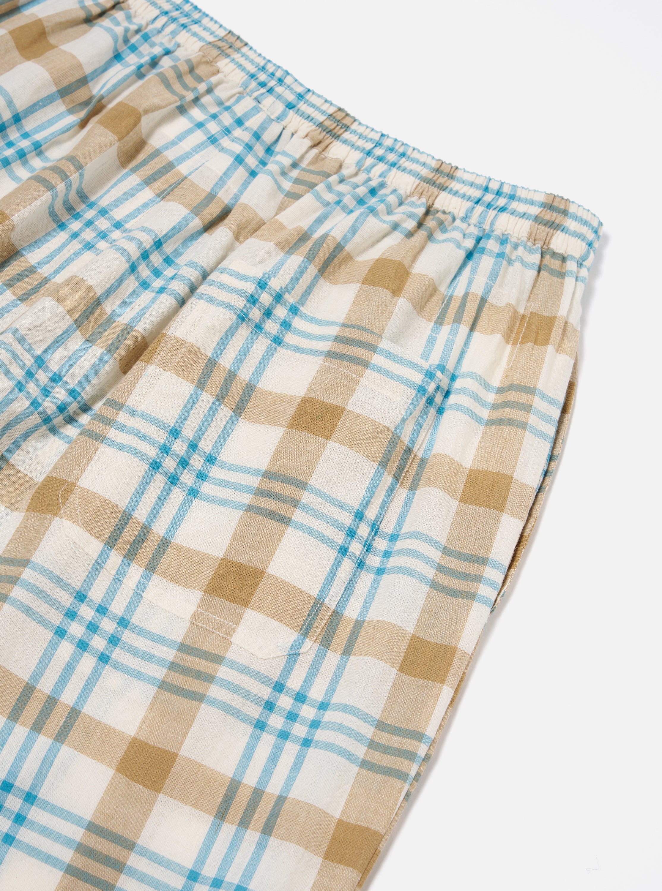 Ecru Madras Check Pyjama Pant - Image 5
