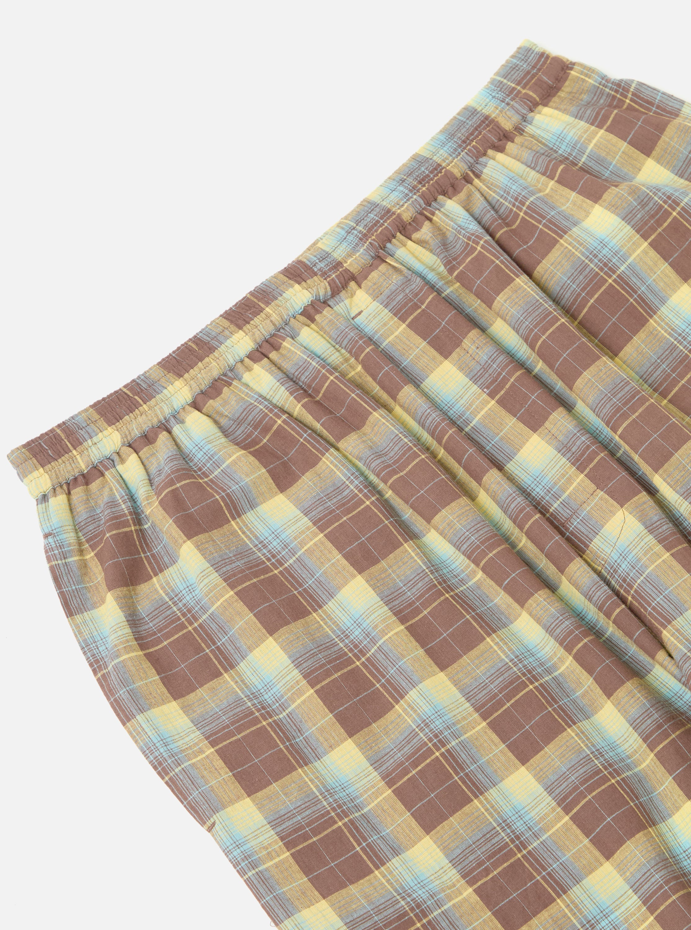Yellow/Brown Check Pyjama Pant - Image 4