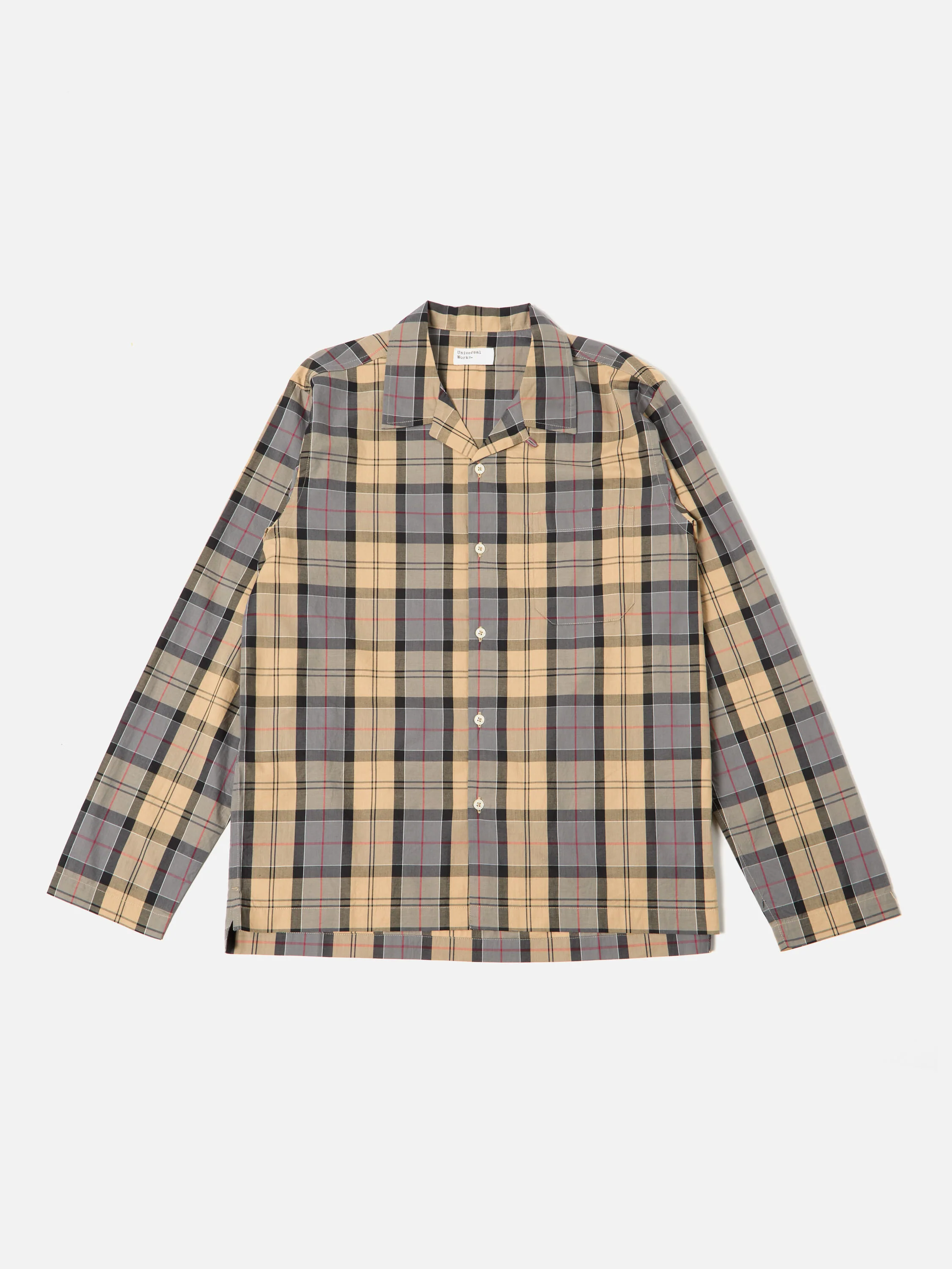 Sand Tartan Check Long Pyjama Set - Image 3