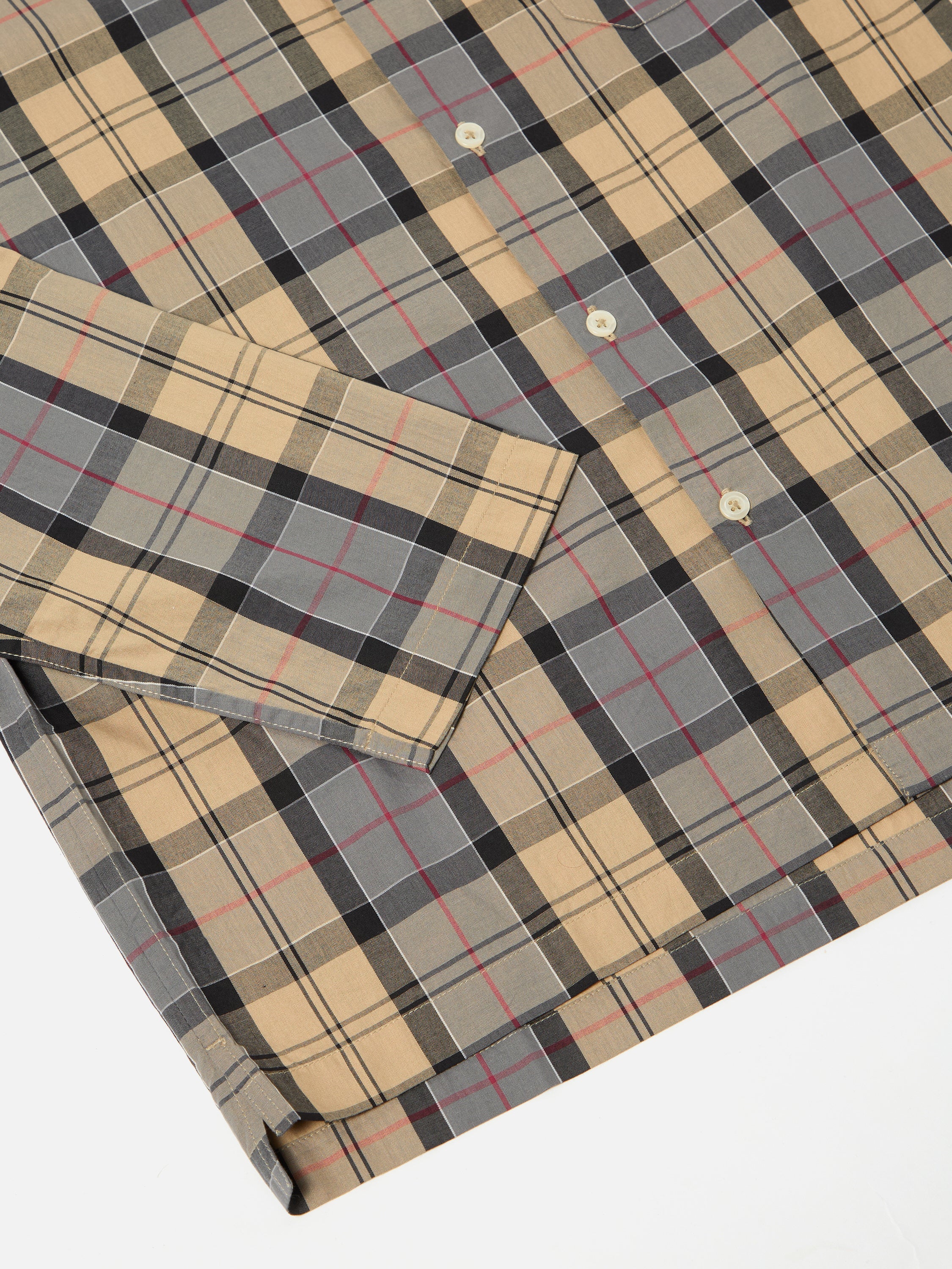 Sand Tartan Check Long Pyjama Set - Image 6