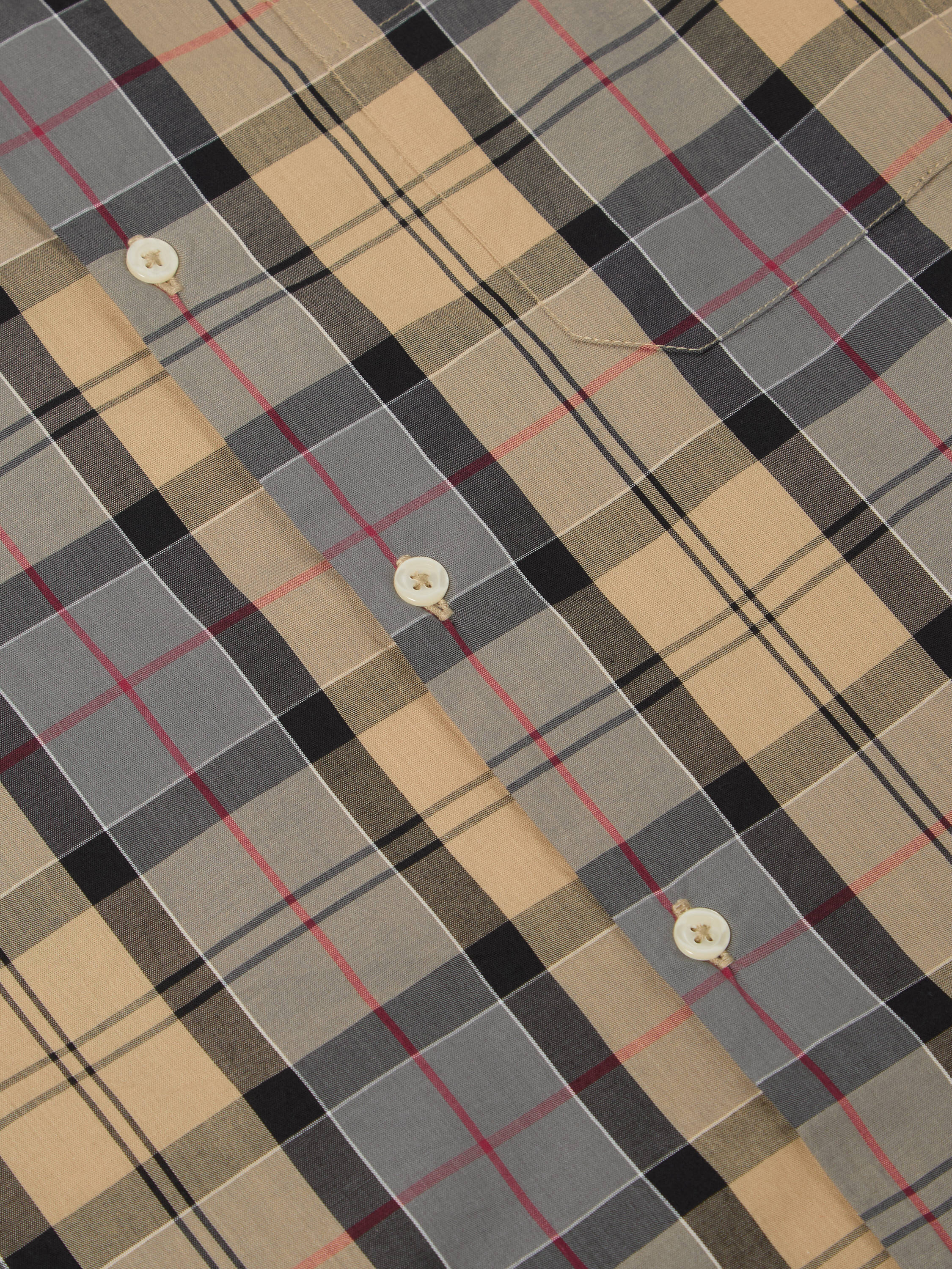 Sand Tartan Check Long Pyjama Set - Image 7