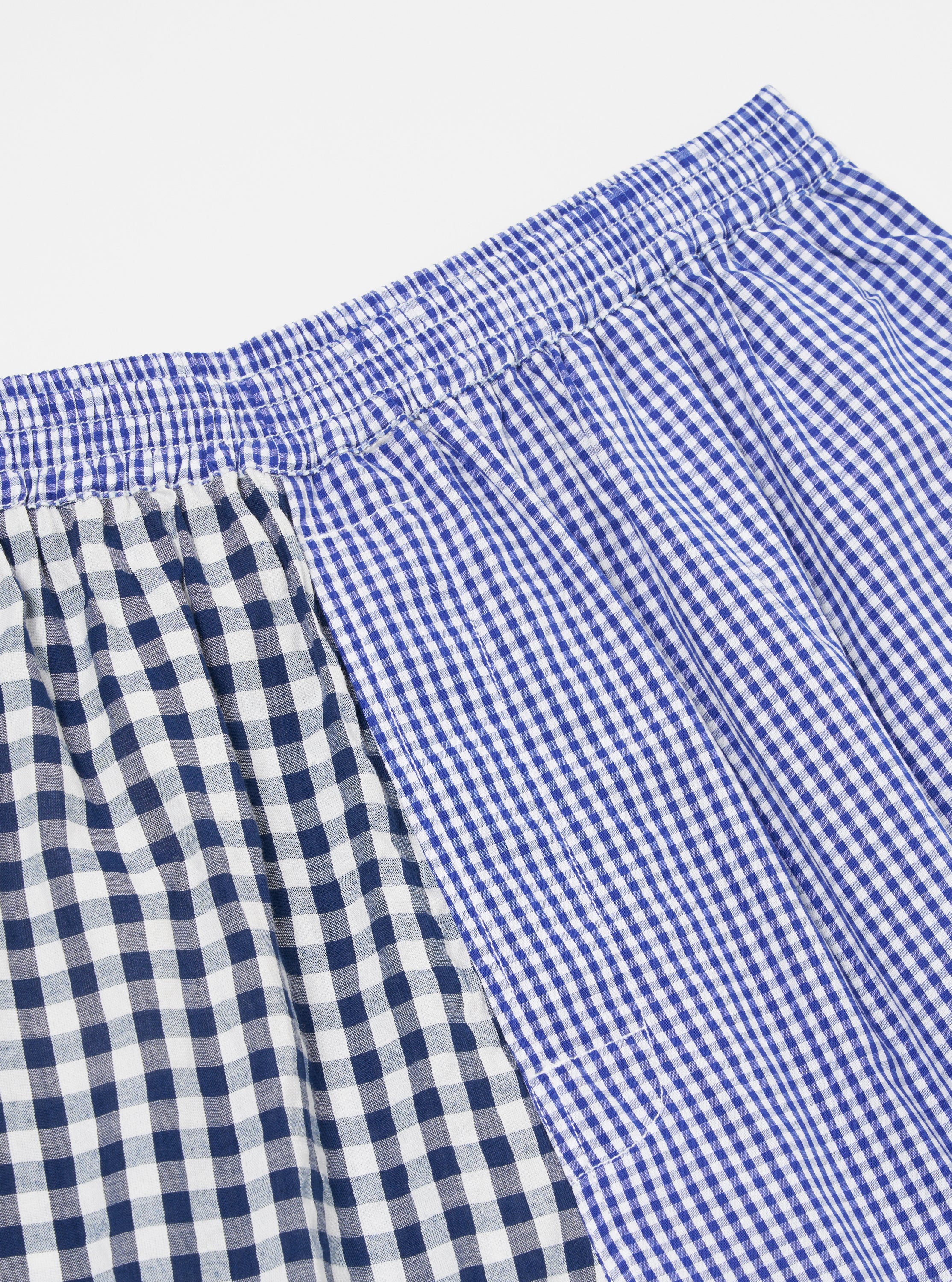 Blue Gingham Mix Pyjama Short - Image 5