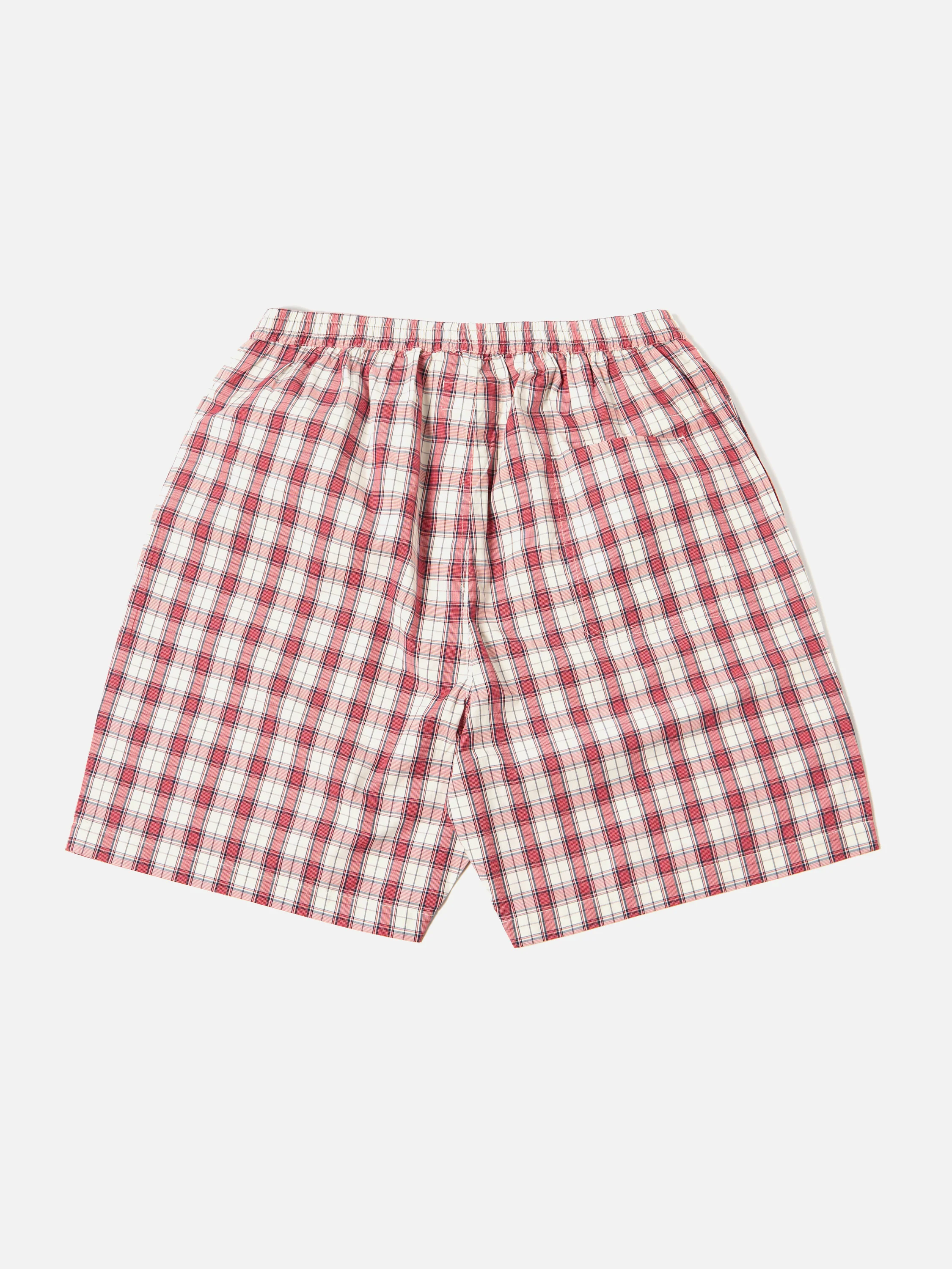 Red Cotton Check Pyjama Short - Image 3