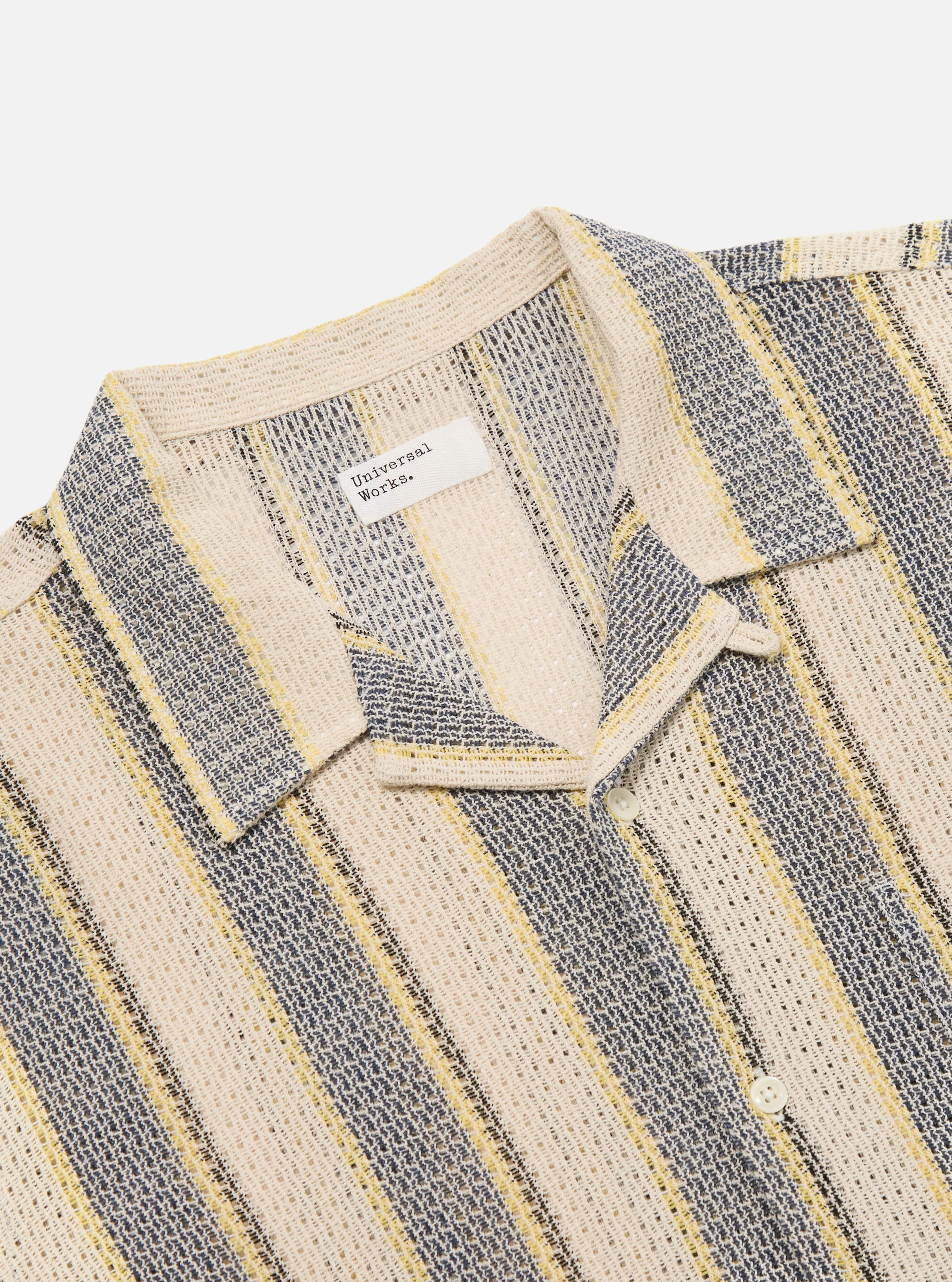 Grey/Yellow Cotton Lattice Road Shirt - Image 5