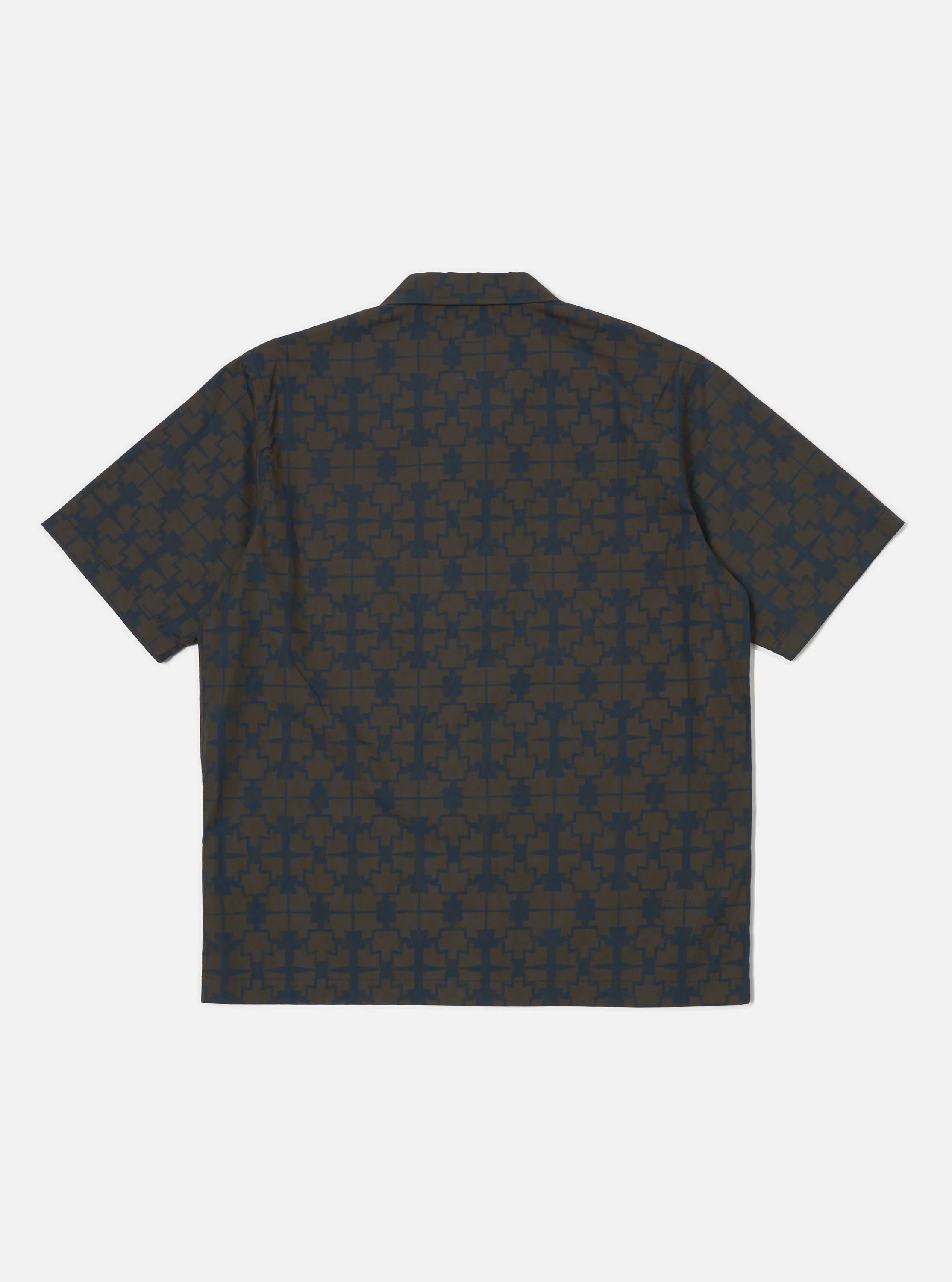 Navy Mitla Print Cotton Road Shirt - Image 4