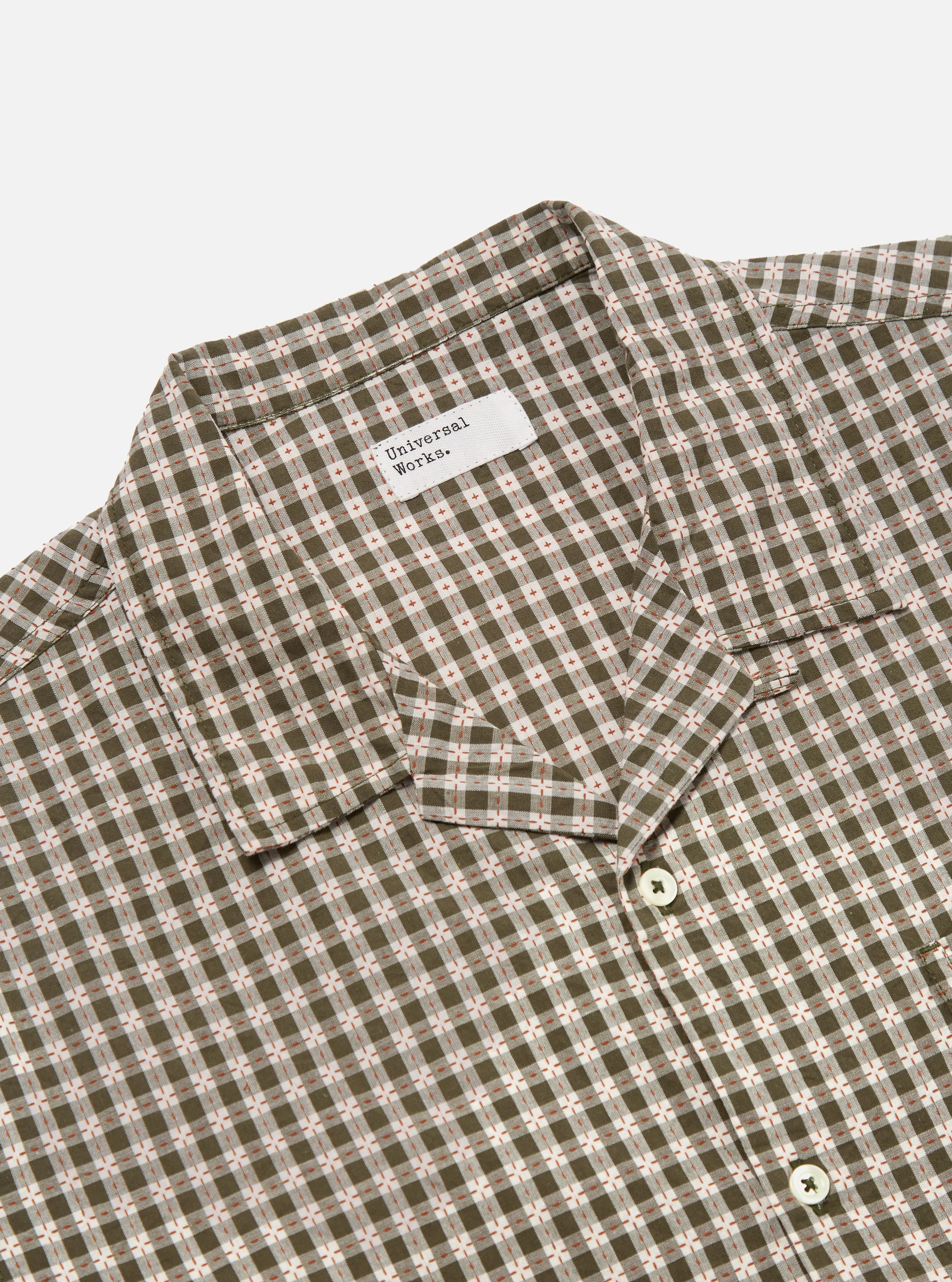 Olive Dobby Check Road Shirt - Image 5