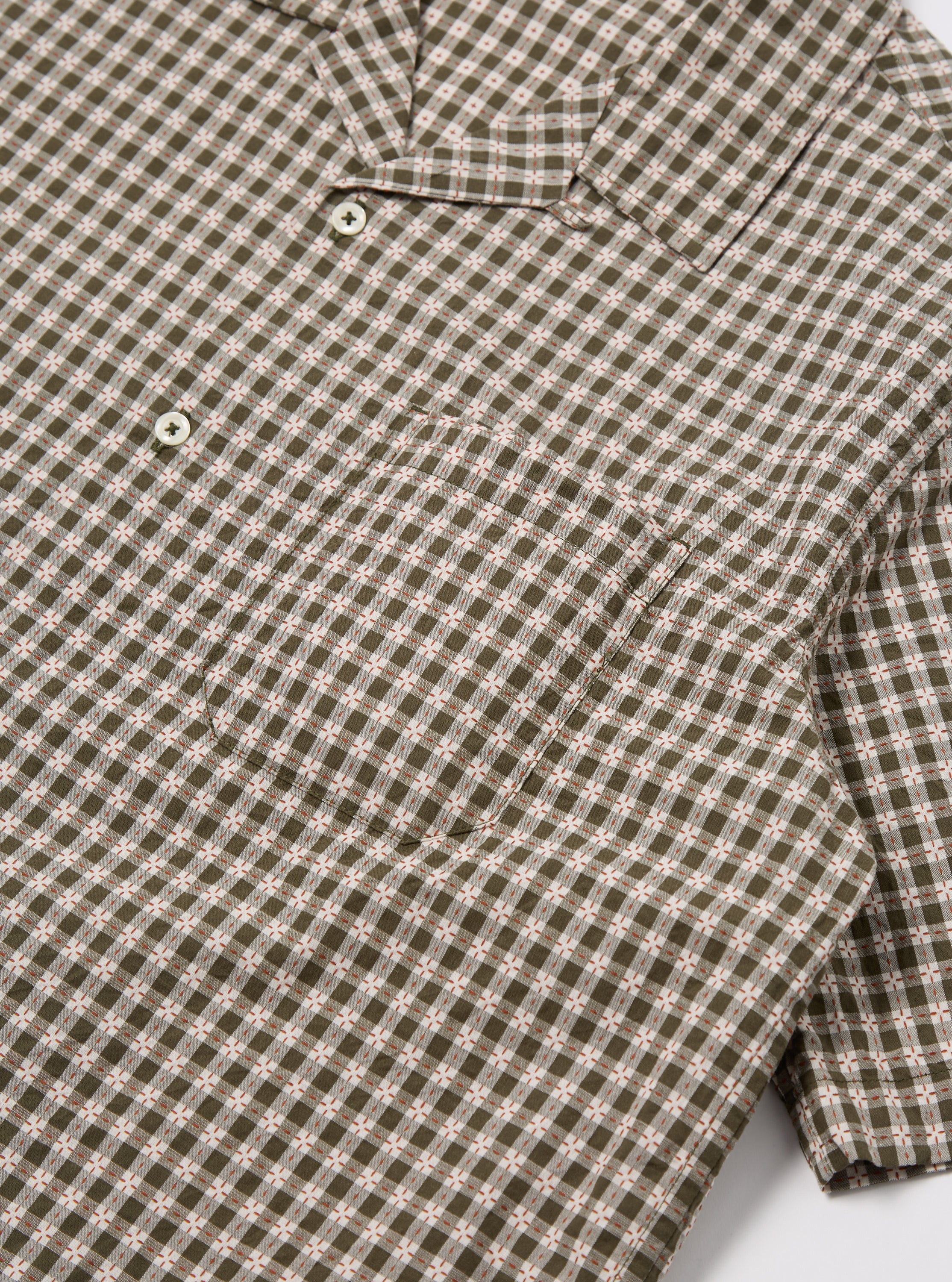 Olive Dobby Check Road Shirt - Image 6