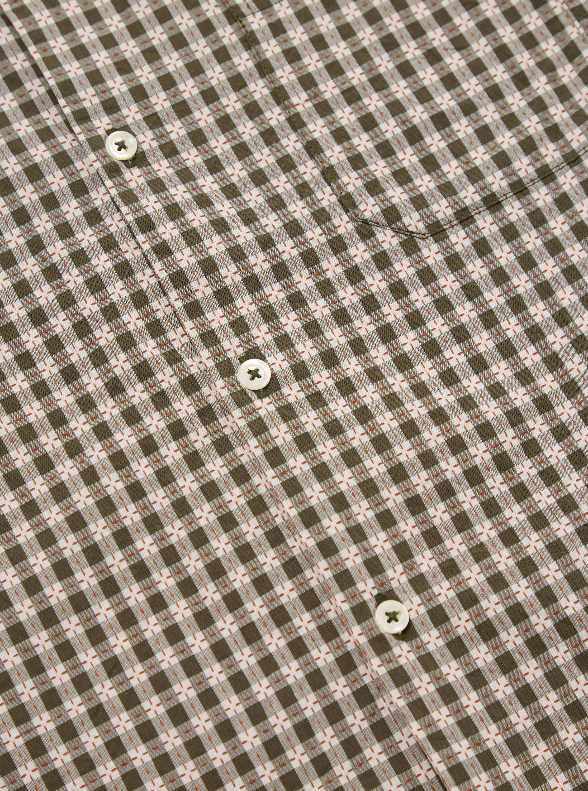 Olive Dobby Check Road Shirt - Image 7