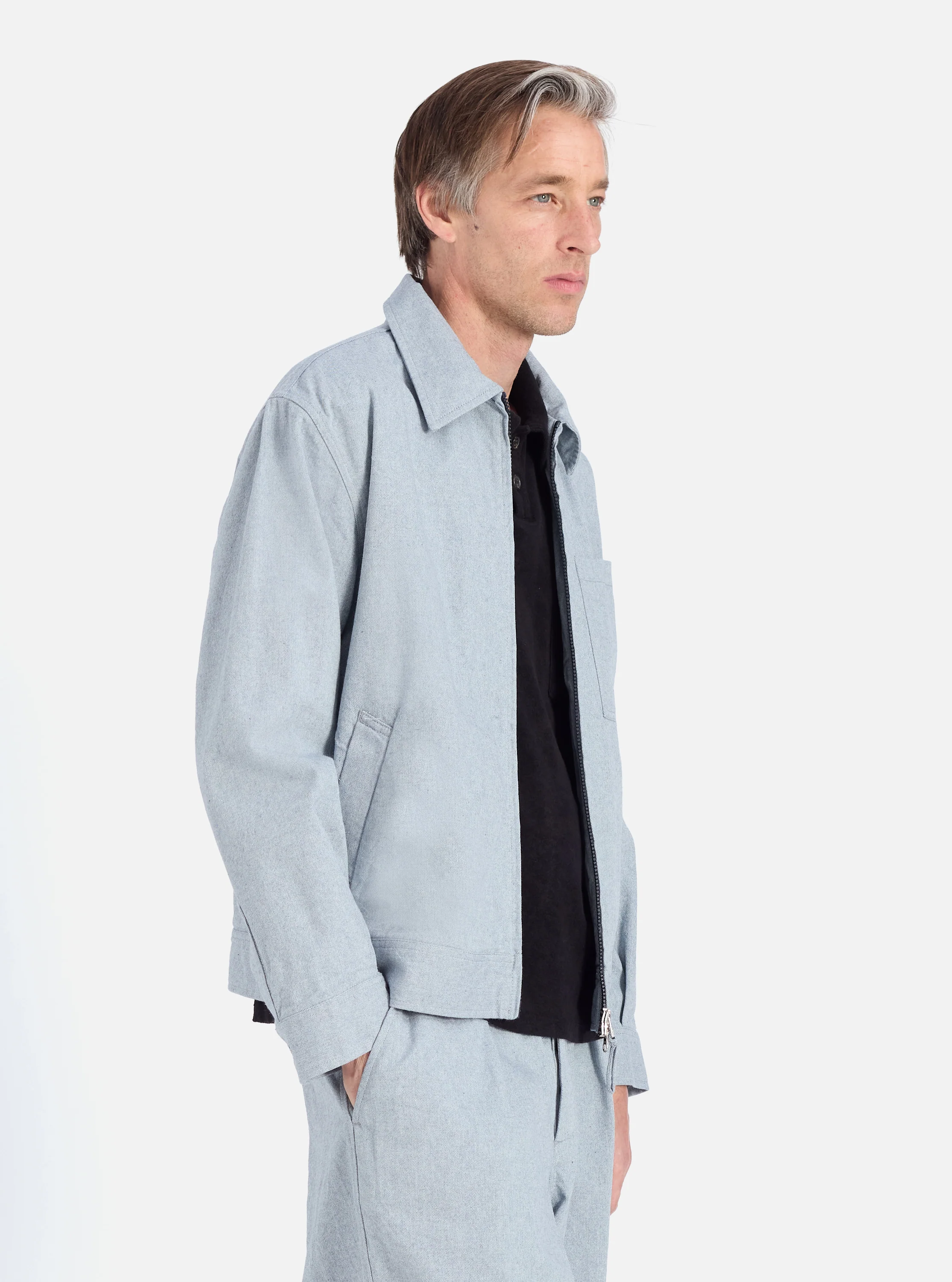 Indigo Reworked Jean Cloth Rose Bowl Jacket - Image 2