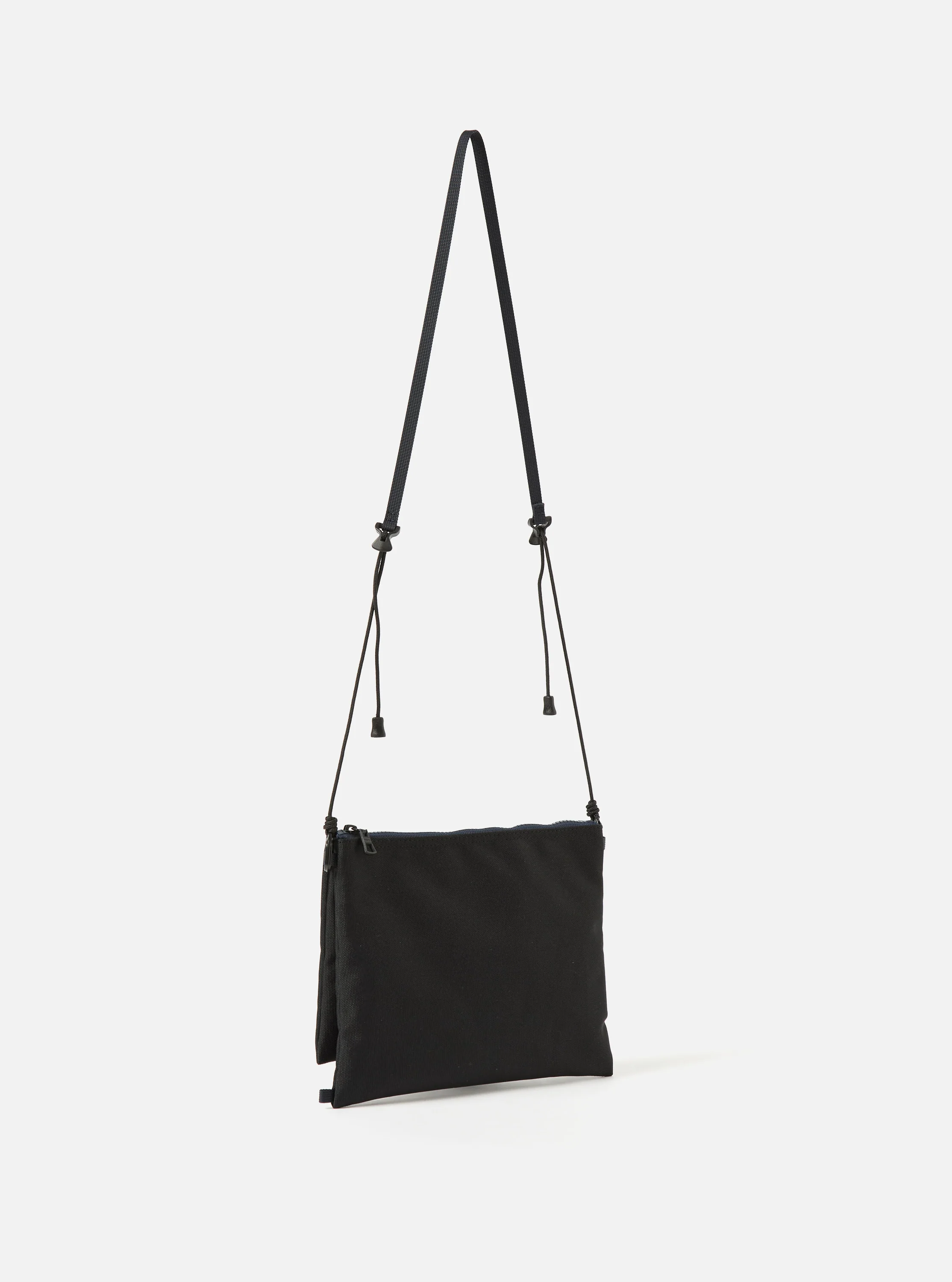 master-piece x Universal Works Black Recycled Tech Canvas Sacoche - Image 3