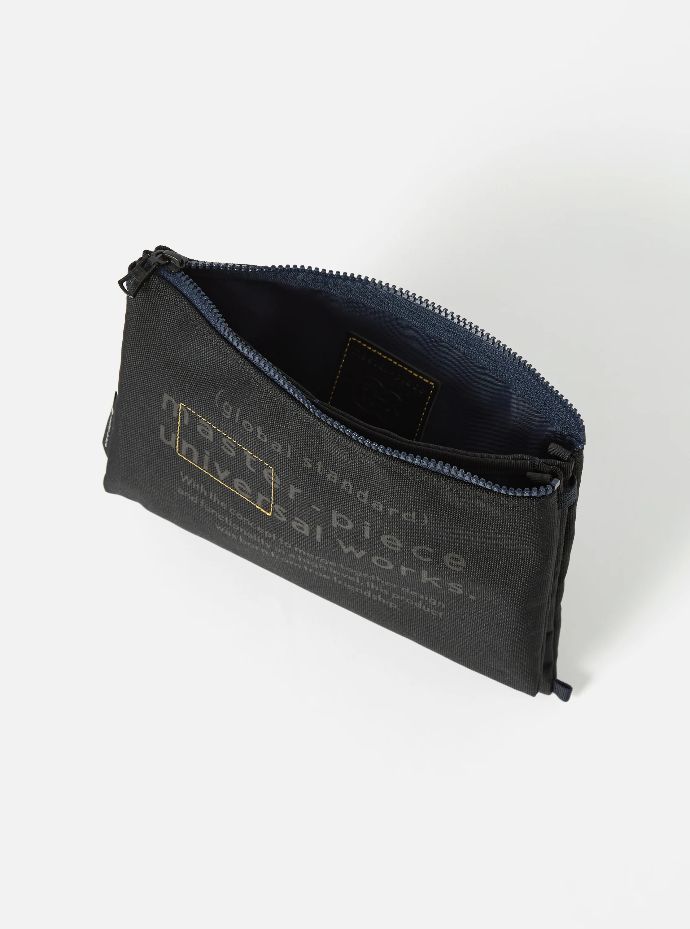 master-piece x Universal Works Black Recycled Tech Canvas Sacoche - Image 4