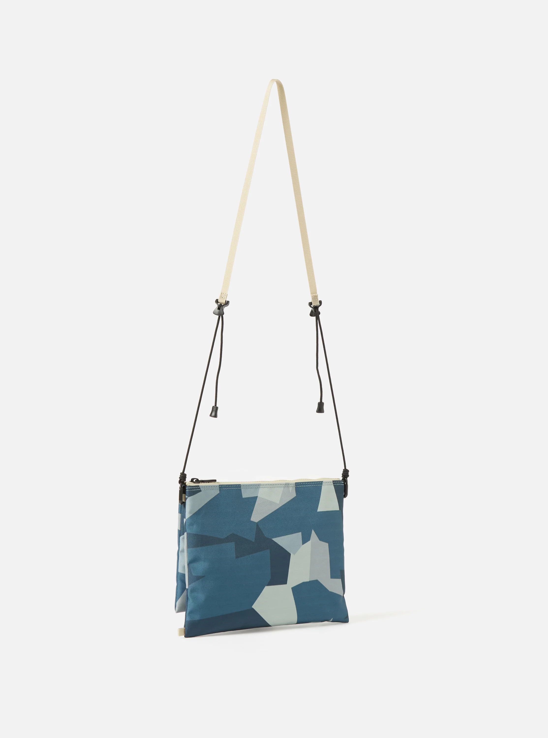master-piece x Universal Works Blue Camo Recycled Tech Canvas Sacoche - Image 3