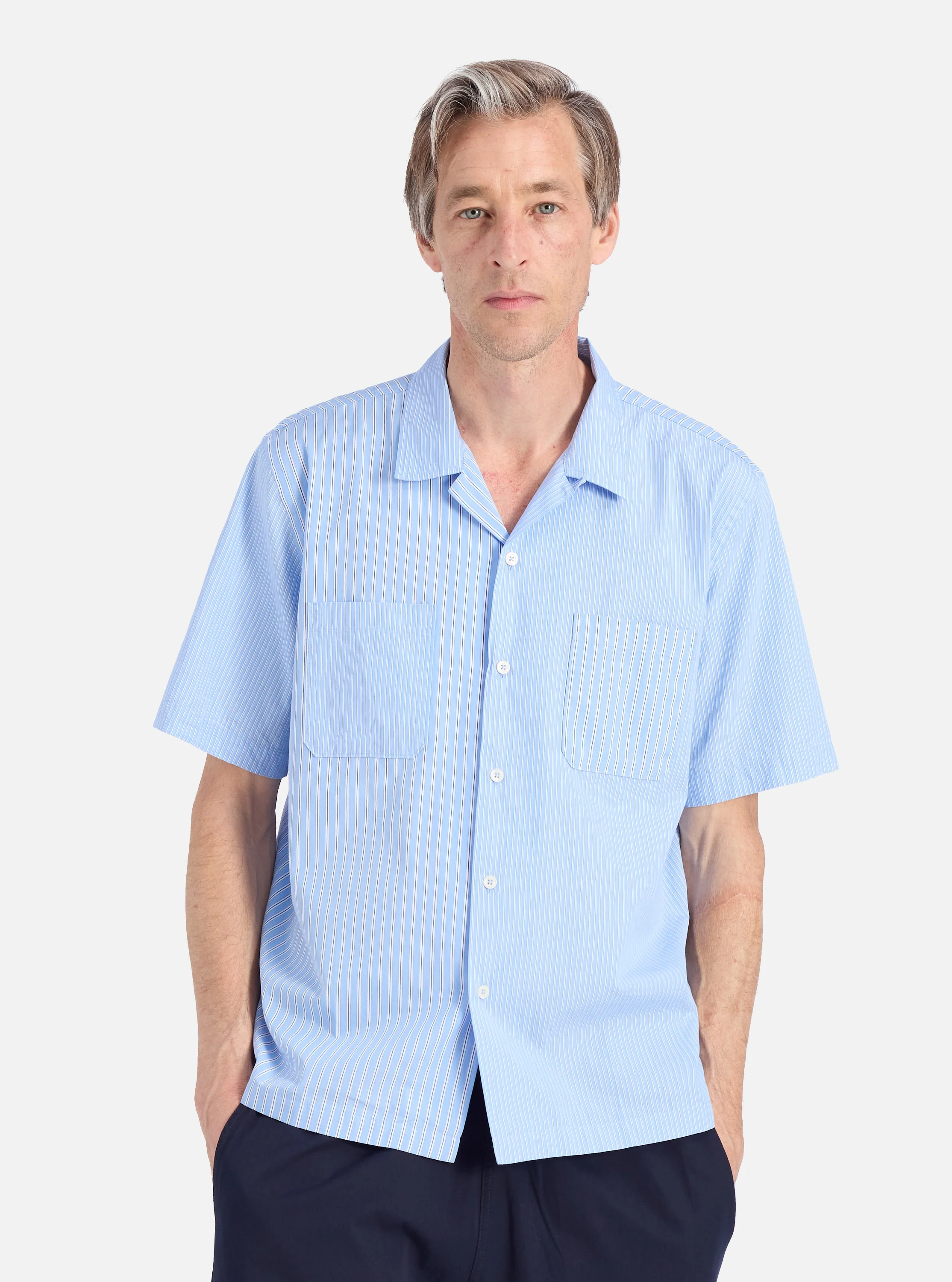 Blue Vila Stripes Sal Road Shirt - Image 2