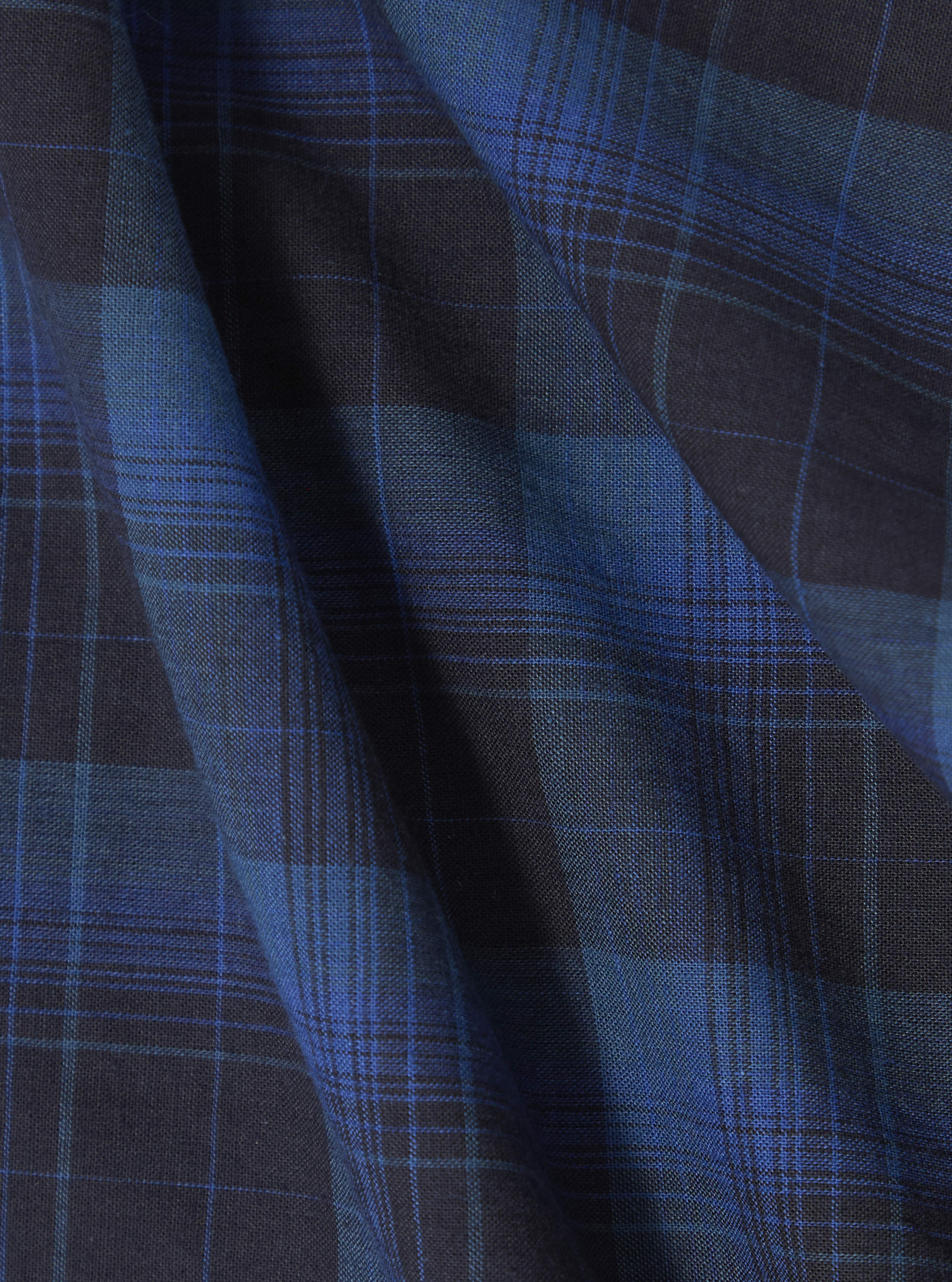 Navy/Blue Check Short Pyjama Set - Image 2