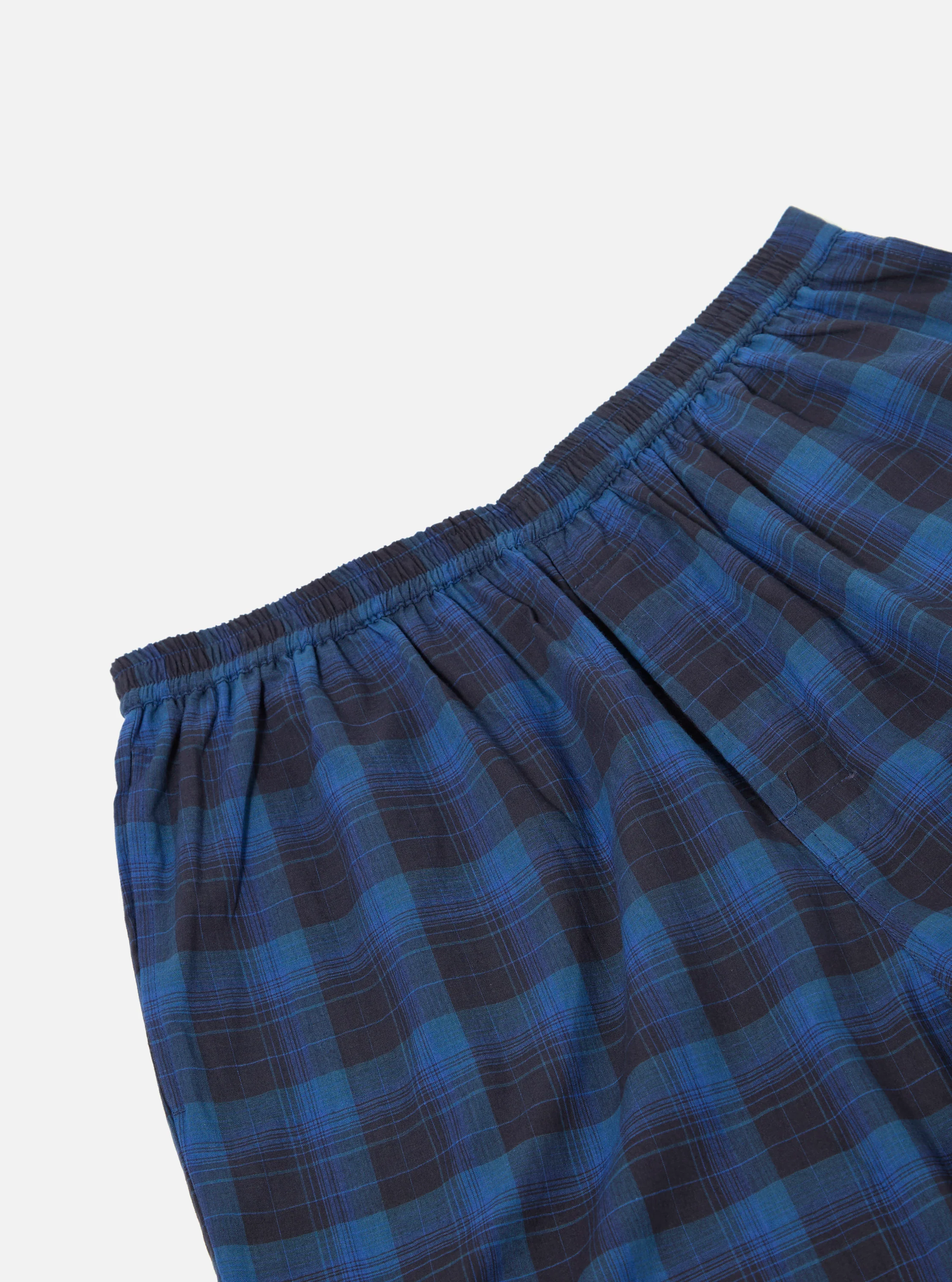 Navy/Blue Check Short Pyjama Set - Image 9