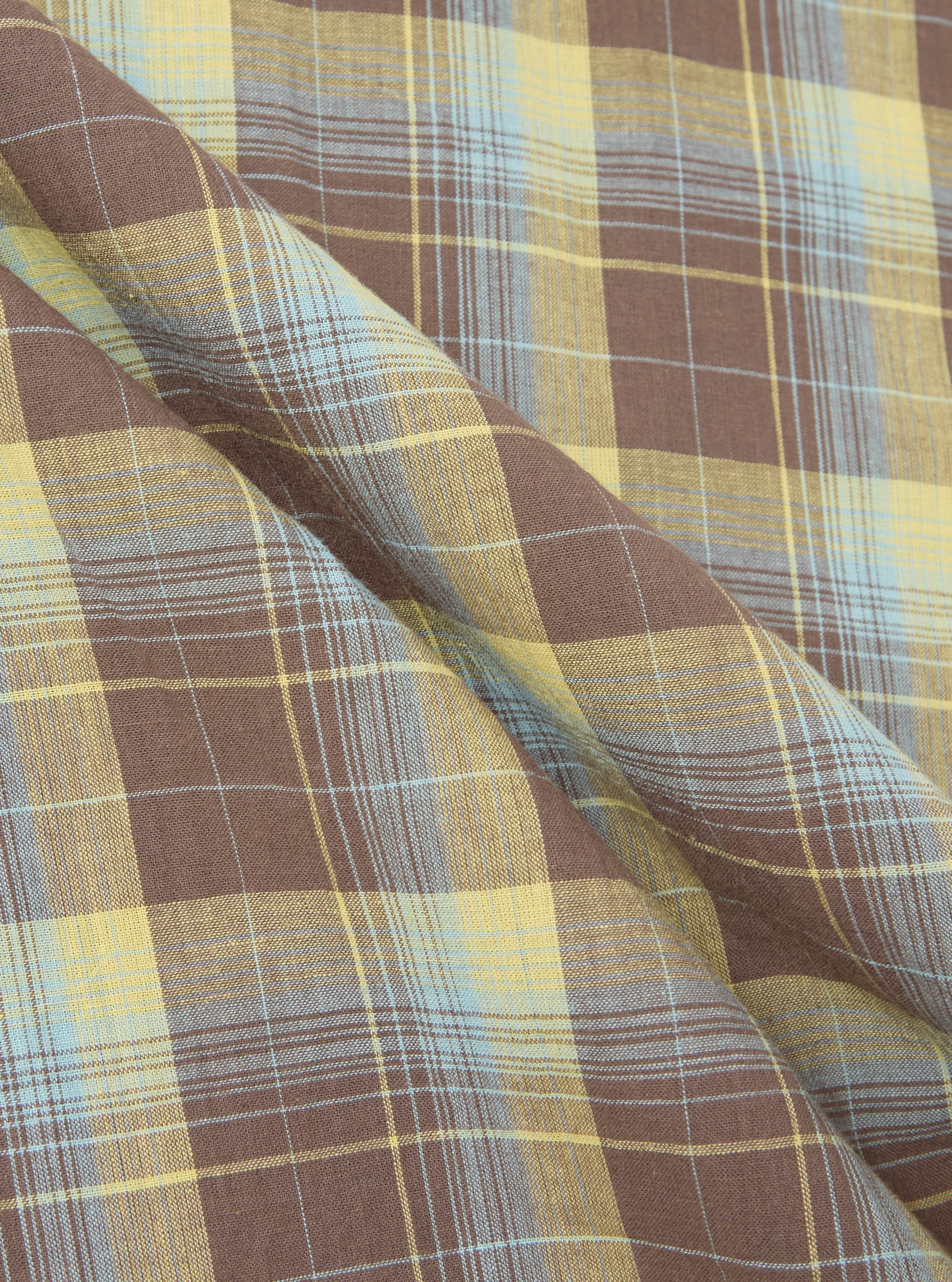 Yellow/Brown Check Short Pyjama Set - Image 2
