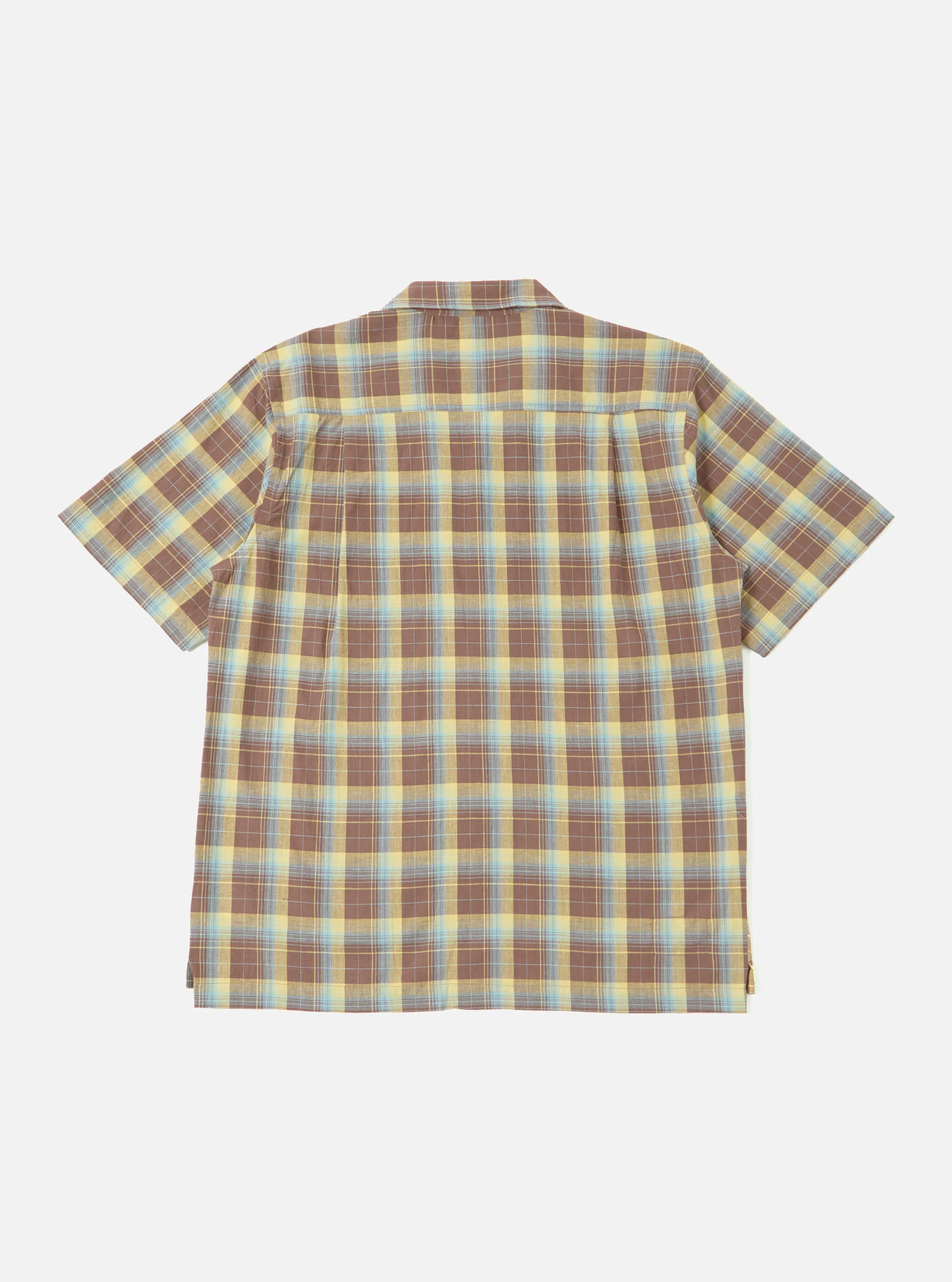Yellow/Brown Check Short Pyjama Set - Image 4