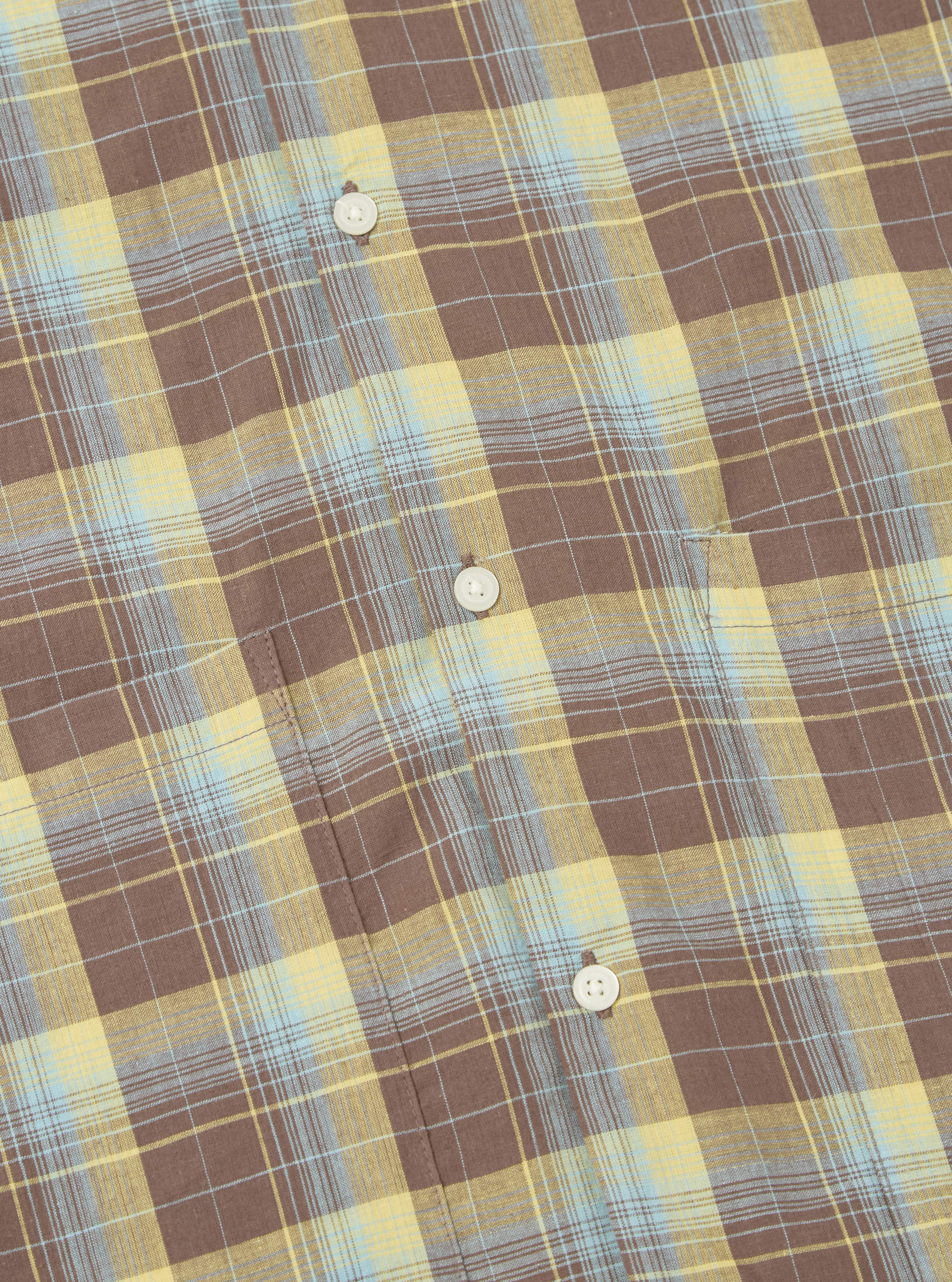 Yellow/Brown Check Short Pyjama Set - Image 6
