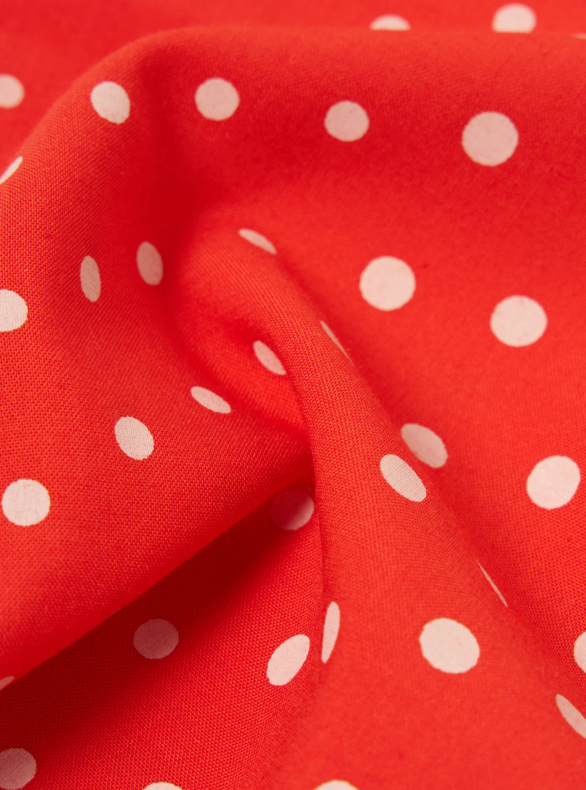 Orange Dot Print Short Scarf - Image 3