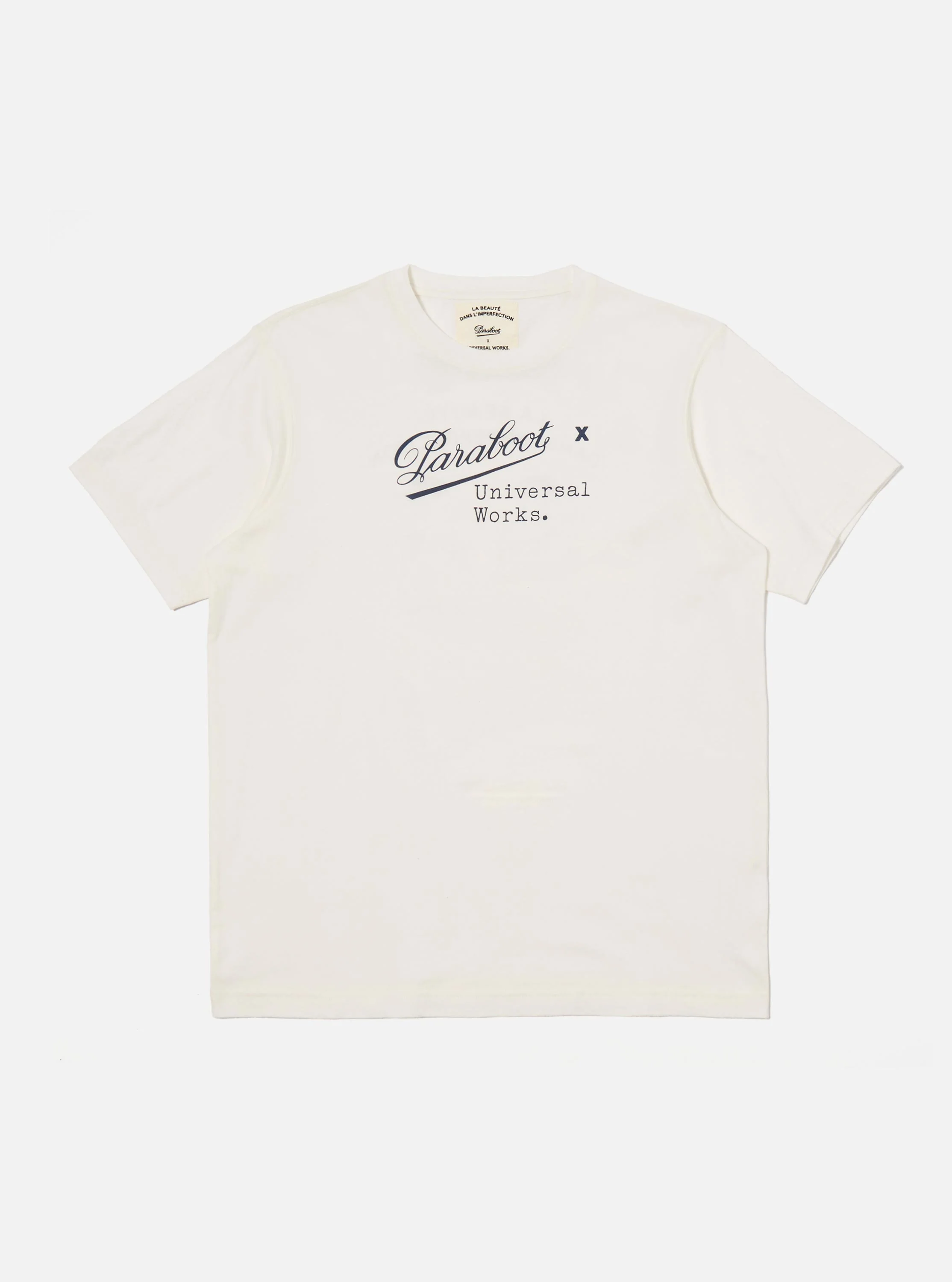 Paraboot x Universal Works Ecru Single Jersey Short Sleeve Tee - Image 5